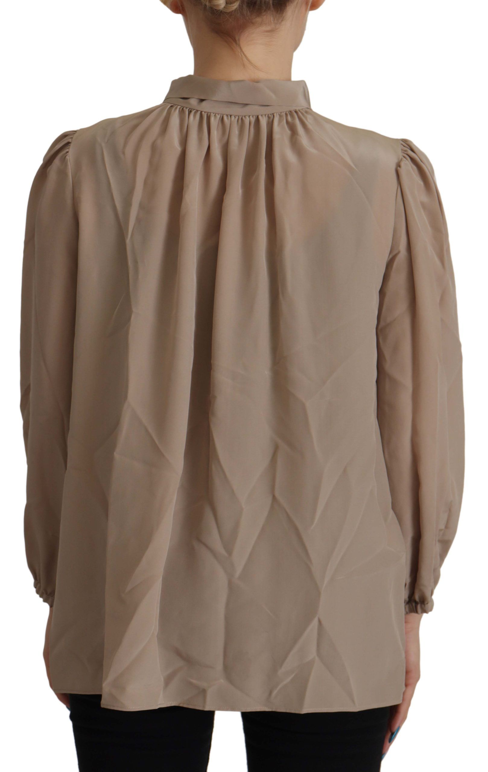 Blouse Dolce & Gabbana ascot marron