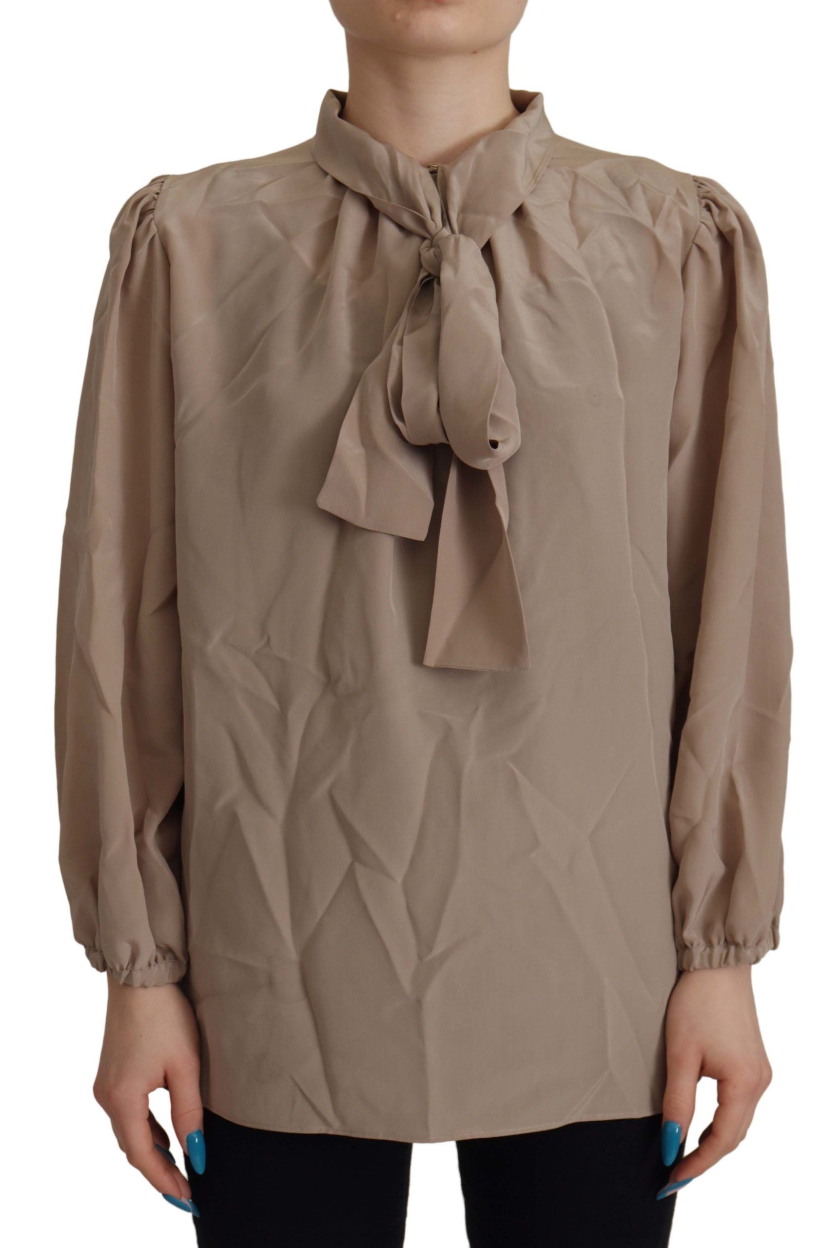 Blouse Dolce & Gabbana ascot marron