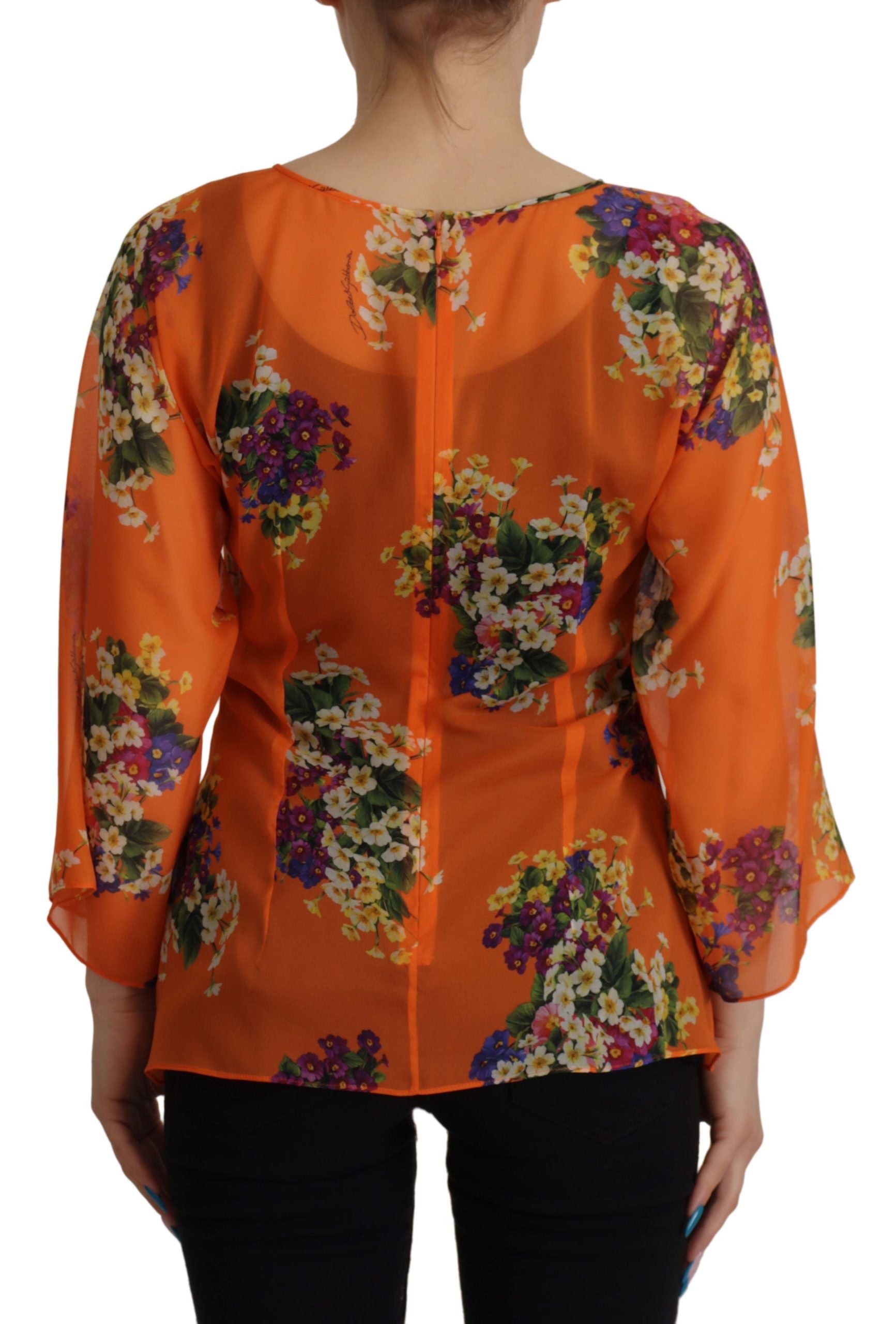 Blouse Dolce & Gabbana orange florale