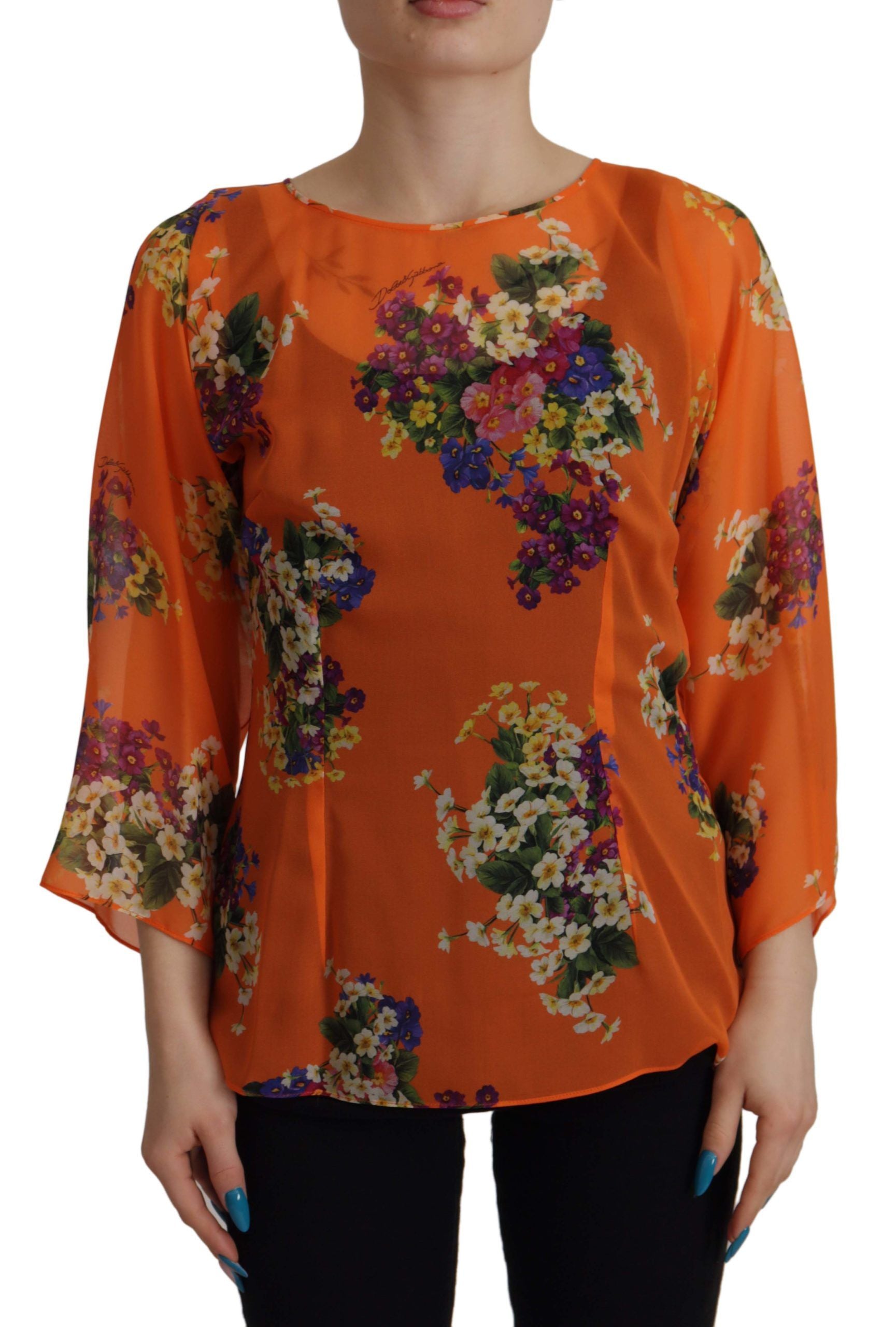 Blouse Dolce & Gabbana orange florale