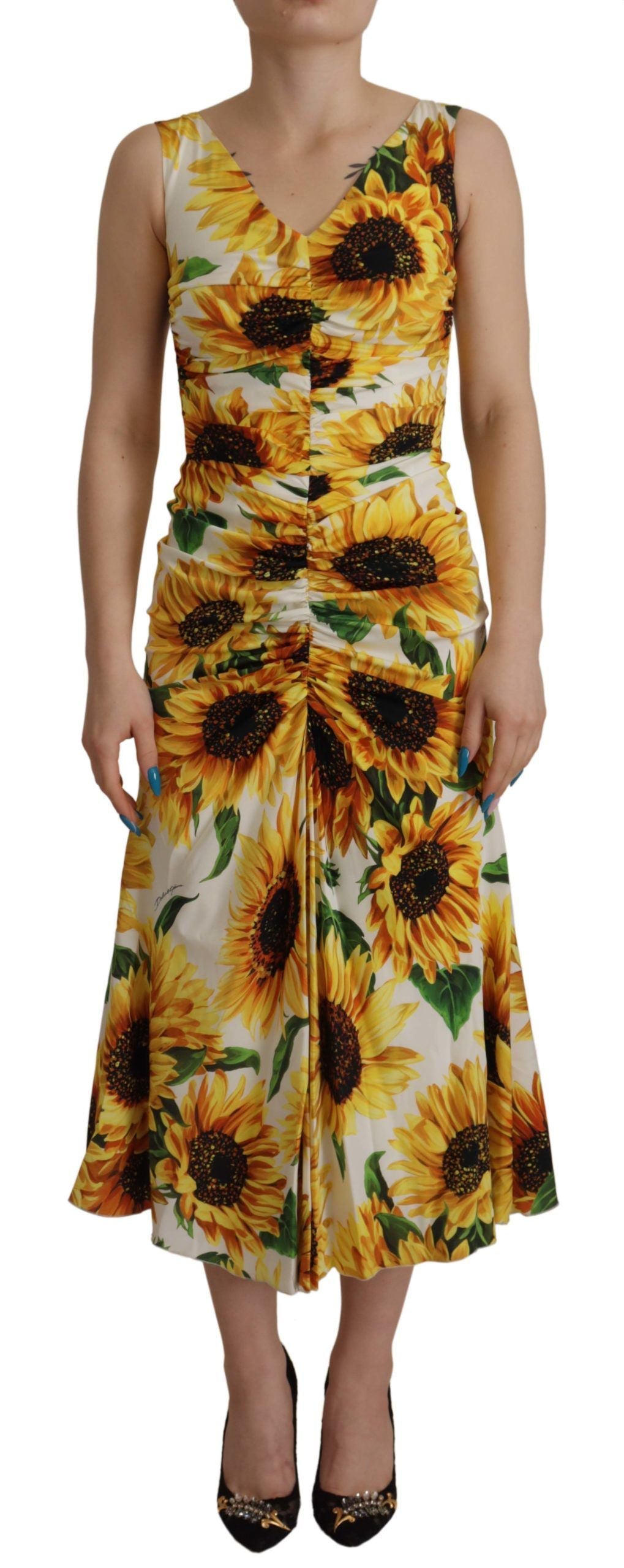 Robe midi Dolce & Gabbana blanche Dolce & Gabbana