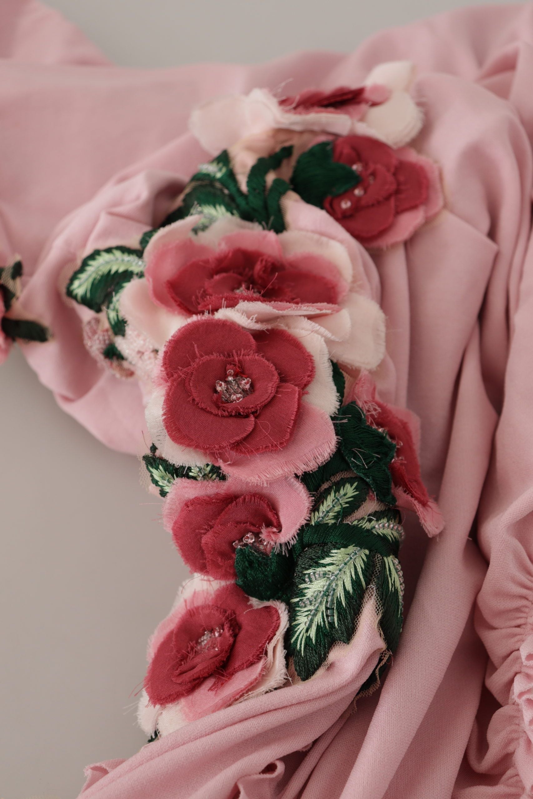 Robe Dolce & Gabbana une épaule rose Dolce & Gabbana