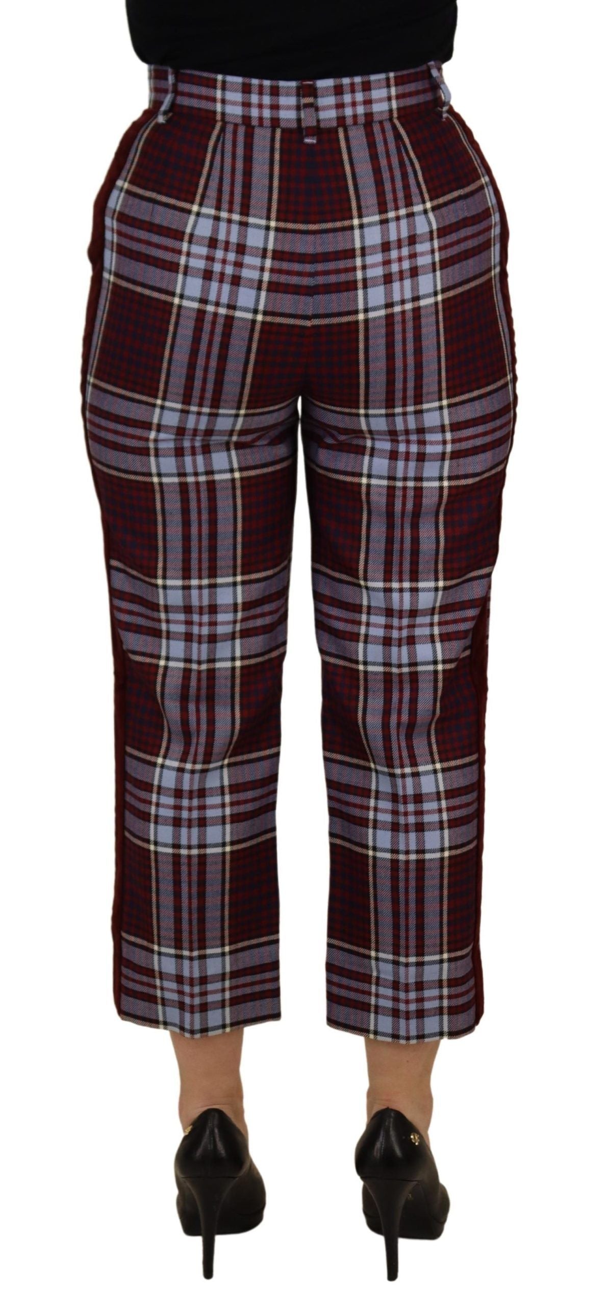 Pantalons Dolce & Gabbana à carreaux gris