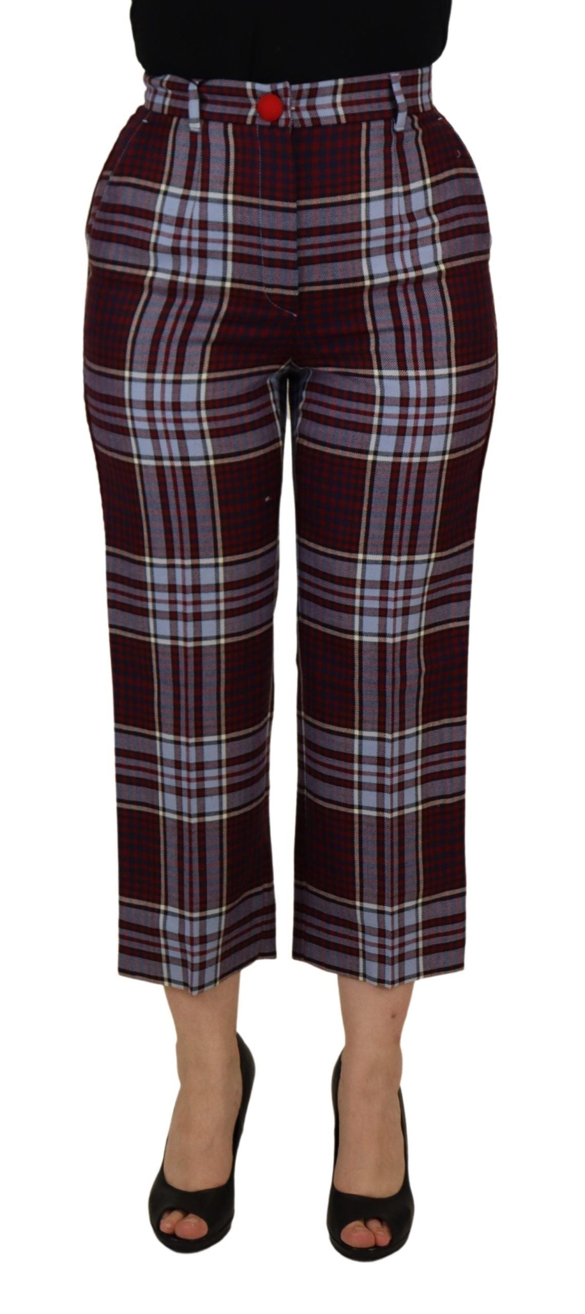 Pantalons Dolce & Gabbana à carreaux gris