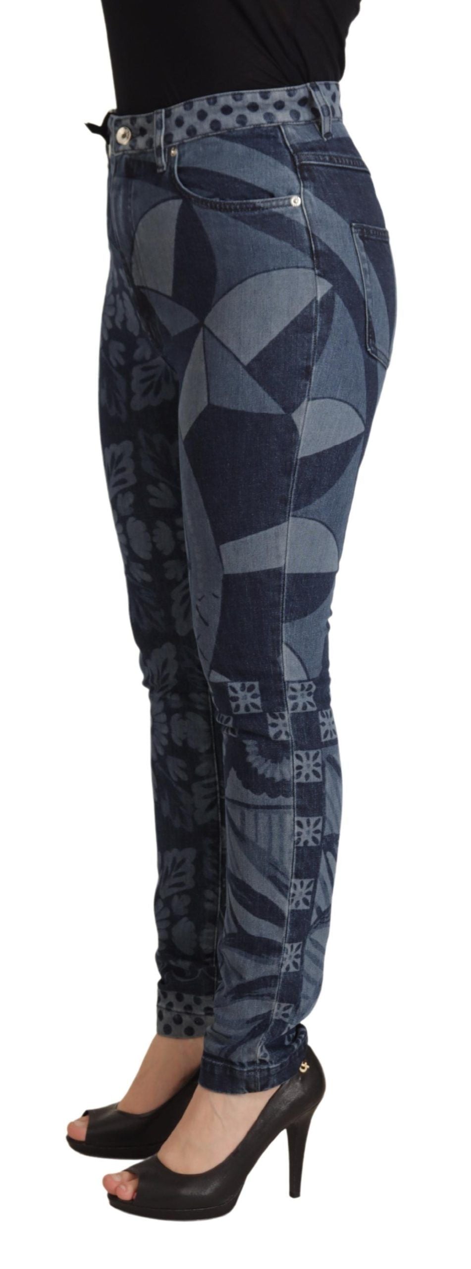 Jeans Dolce & Gabbana taille haute bleu