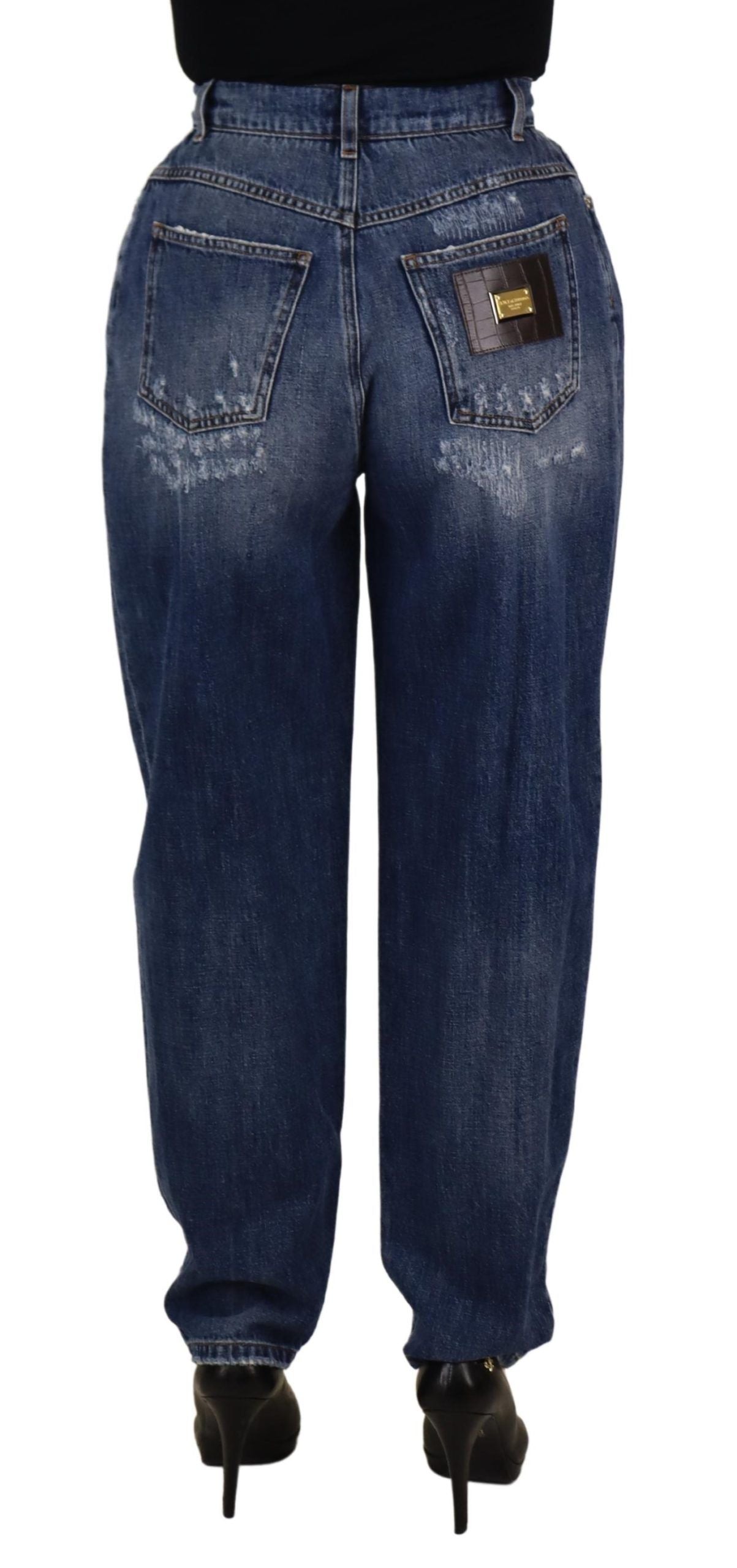 Pantalons Dolce & Gabbana taille haute bleus
