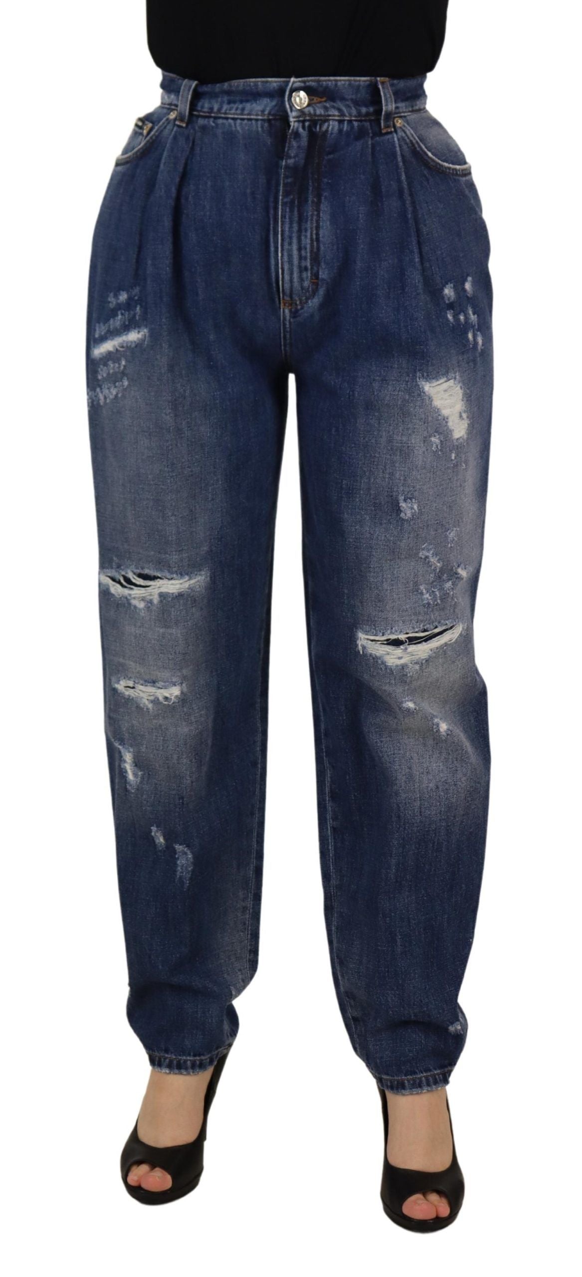 Pantalons Dolce & Gabbana taille haute bleus