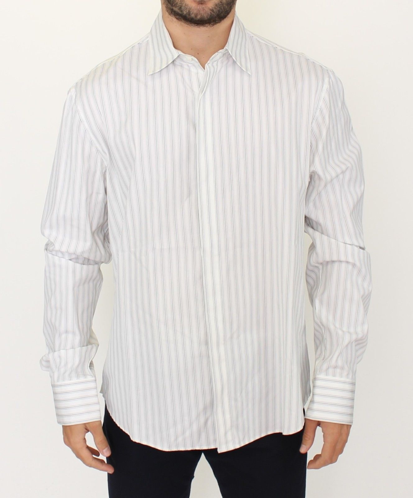 Chemise Ermanno Scervino rayée blanche et noire
