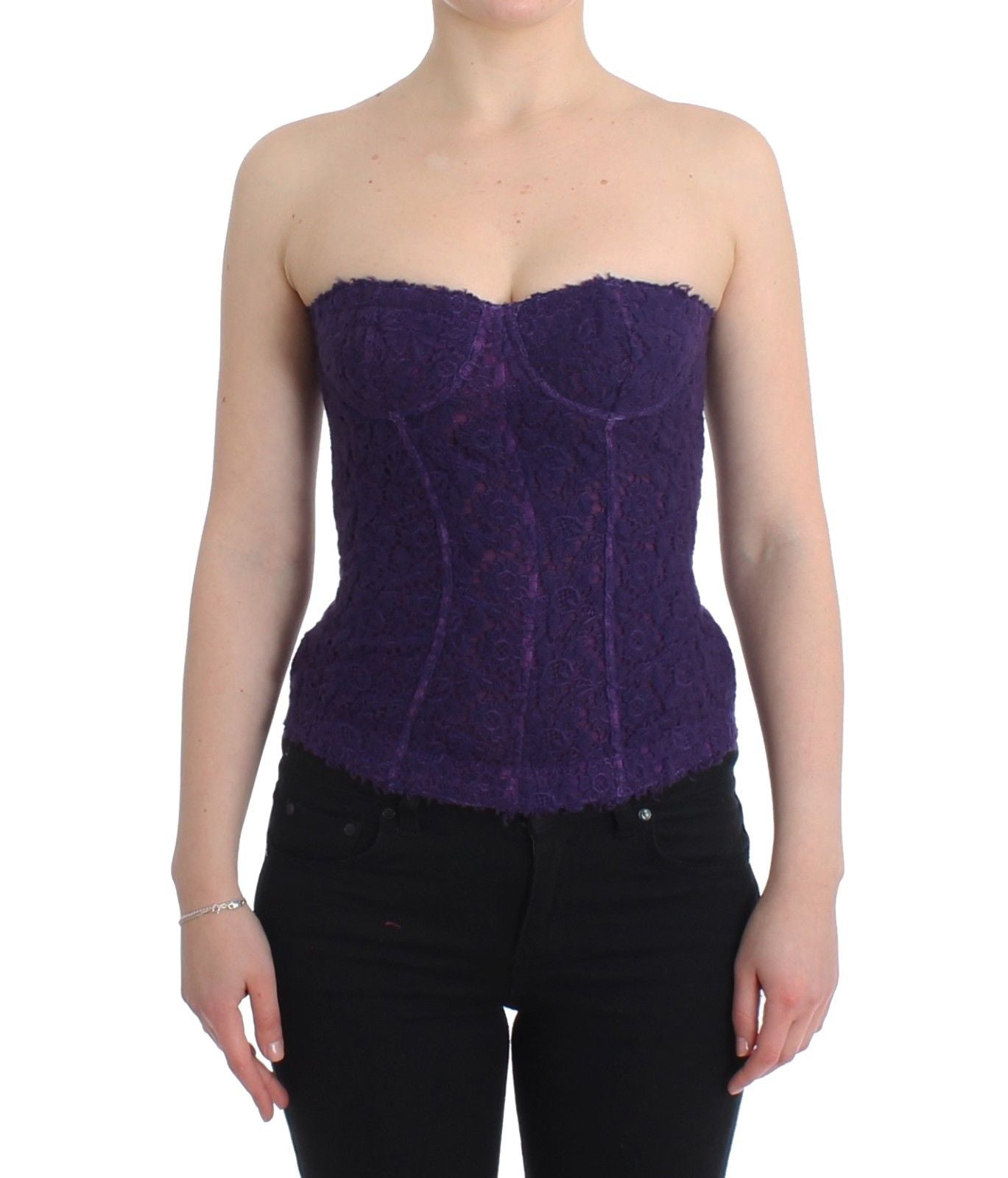 Bustier Ermanno Scervino floral violet