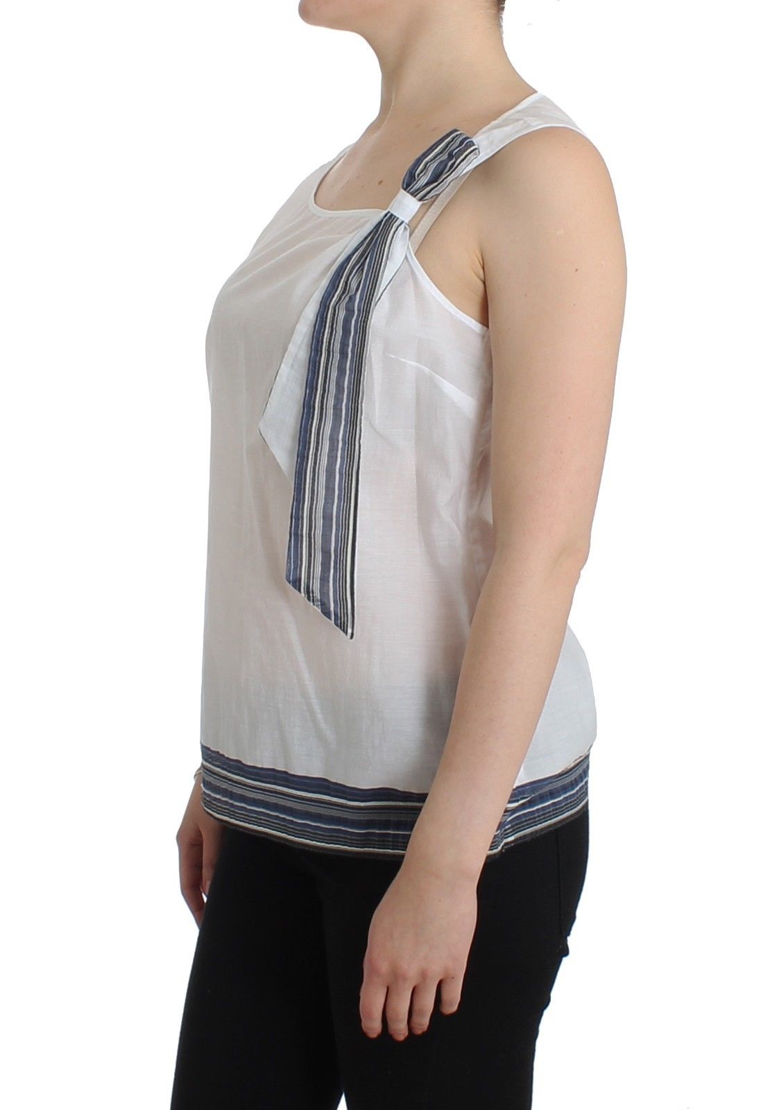 Top Ermanno Scervino blanc et bleu