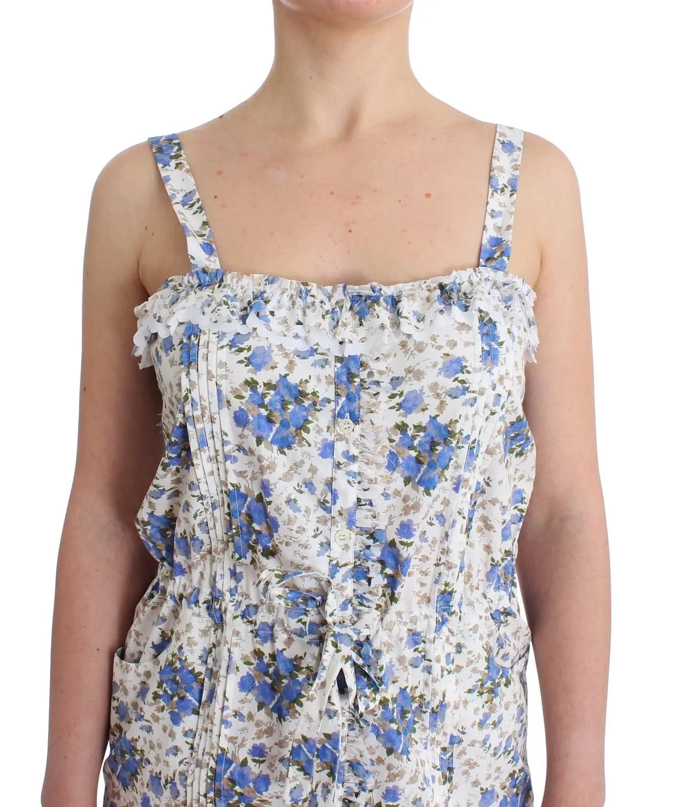 Robe Ermanno Scervino florale bleue Ermanno Scervino