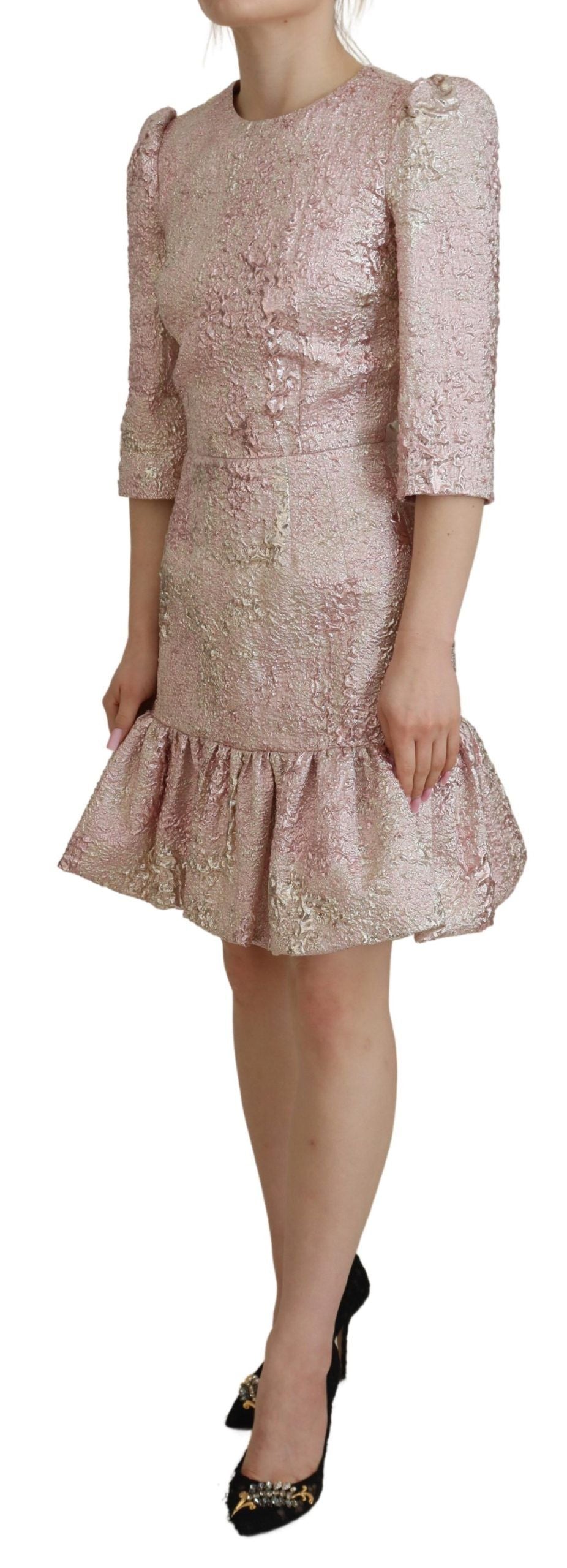 Robe Dolce & Gabbana Midi rose jacquard Dolce & Gabbana