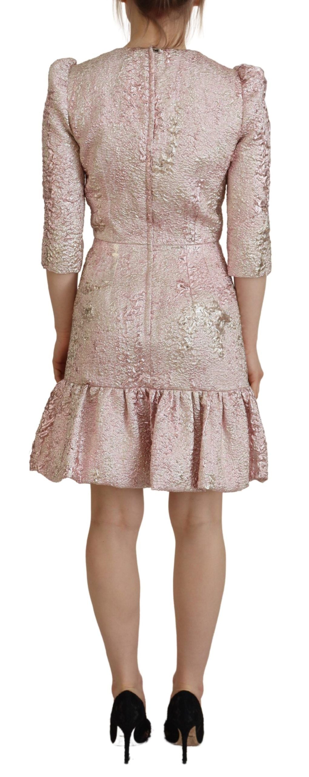 Robe Dolce & Gabbana Midi rose jacquard Dolce & Gabbana