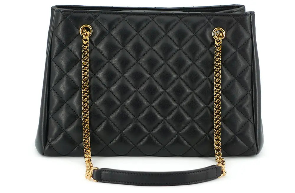 Sac cabas Versace en cuir noir Versace