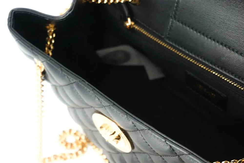 Sac cabas Versace en cuir noir Versace