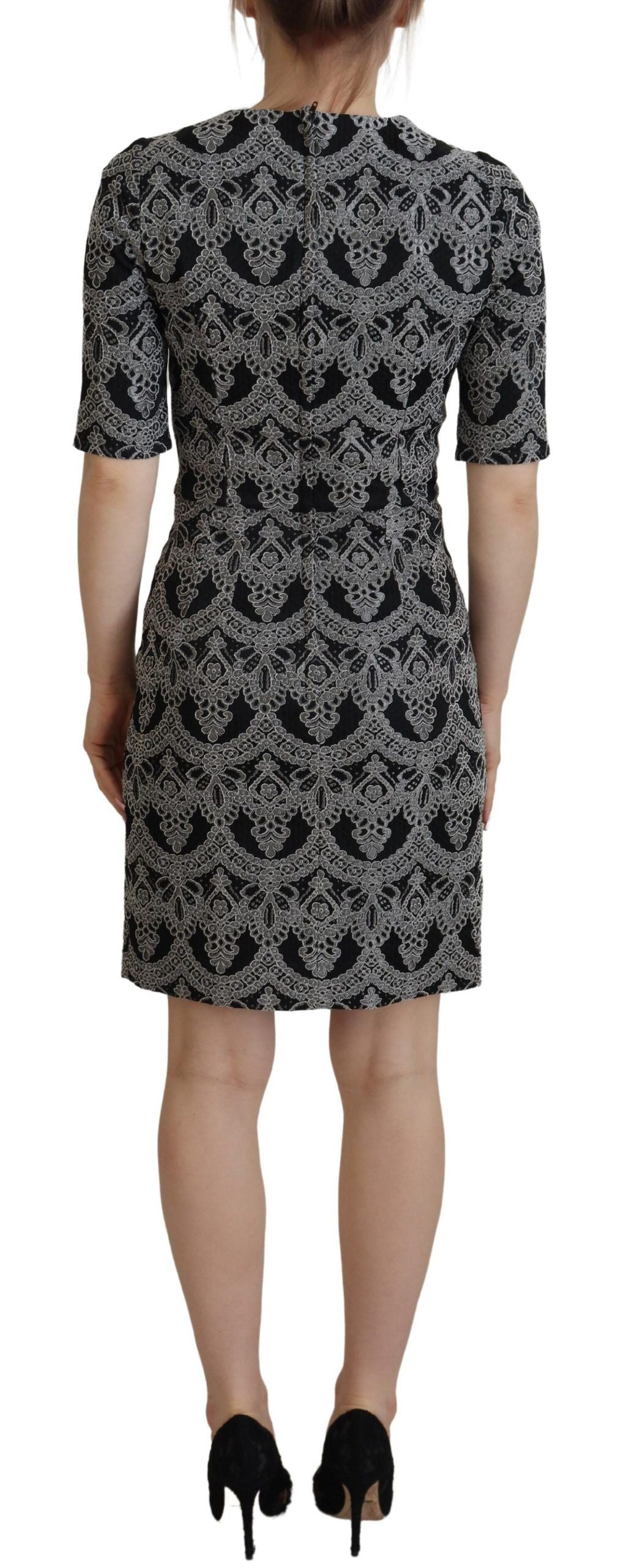 Robe Dolce & Gabbana bodycon noire et grise Dolce & Gabbana
