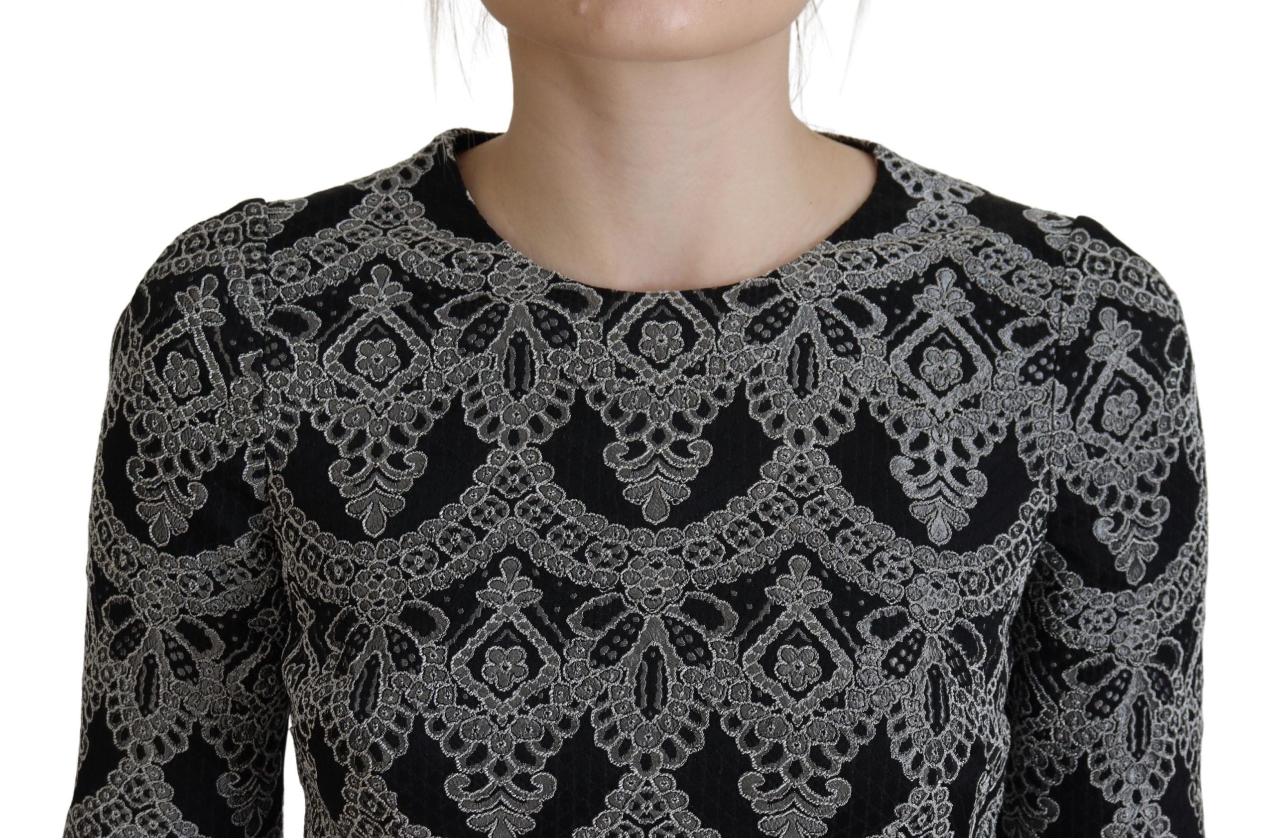 Robe Dolce & Gabbana bodycon noire et grise Dolce & Gabbana