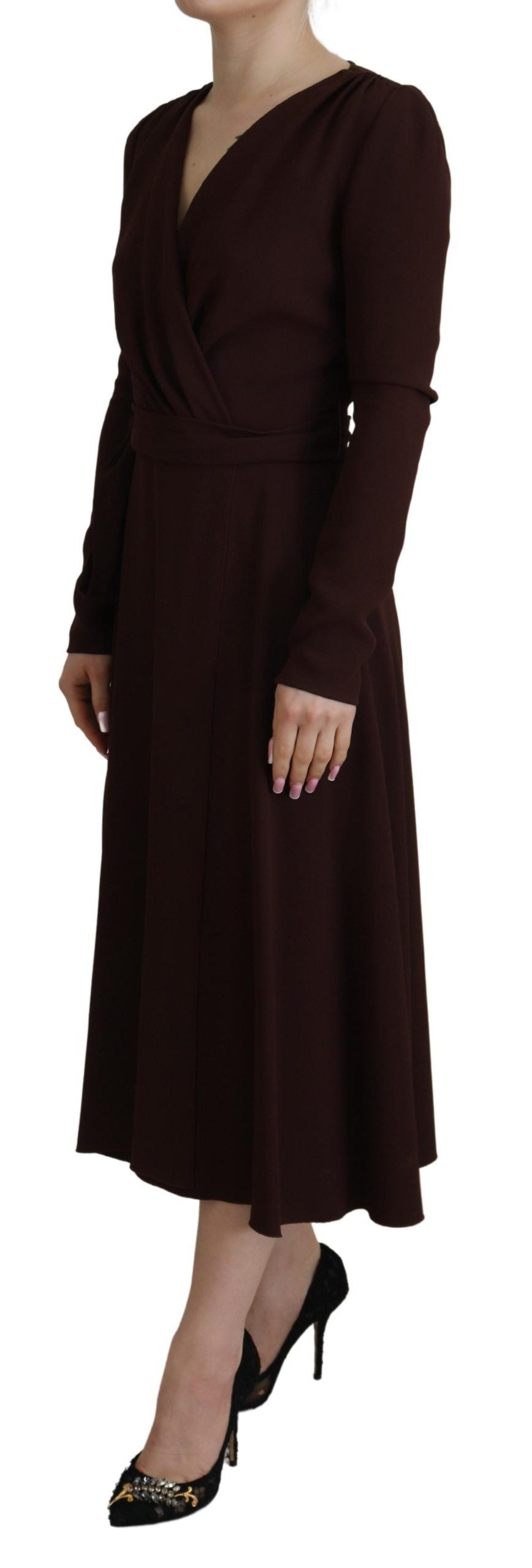 Robe DOLCE & GABBANA Longue manches brune Dolce & Gabbana