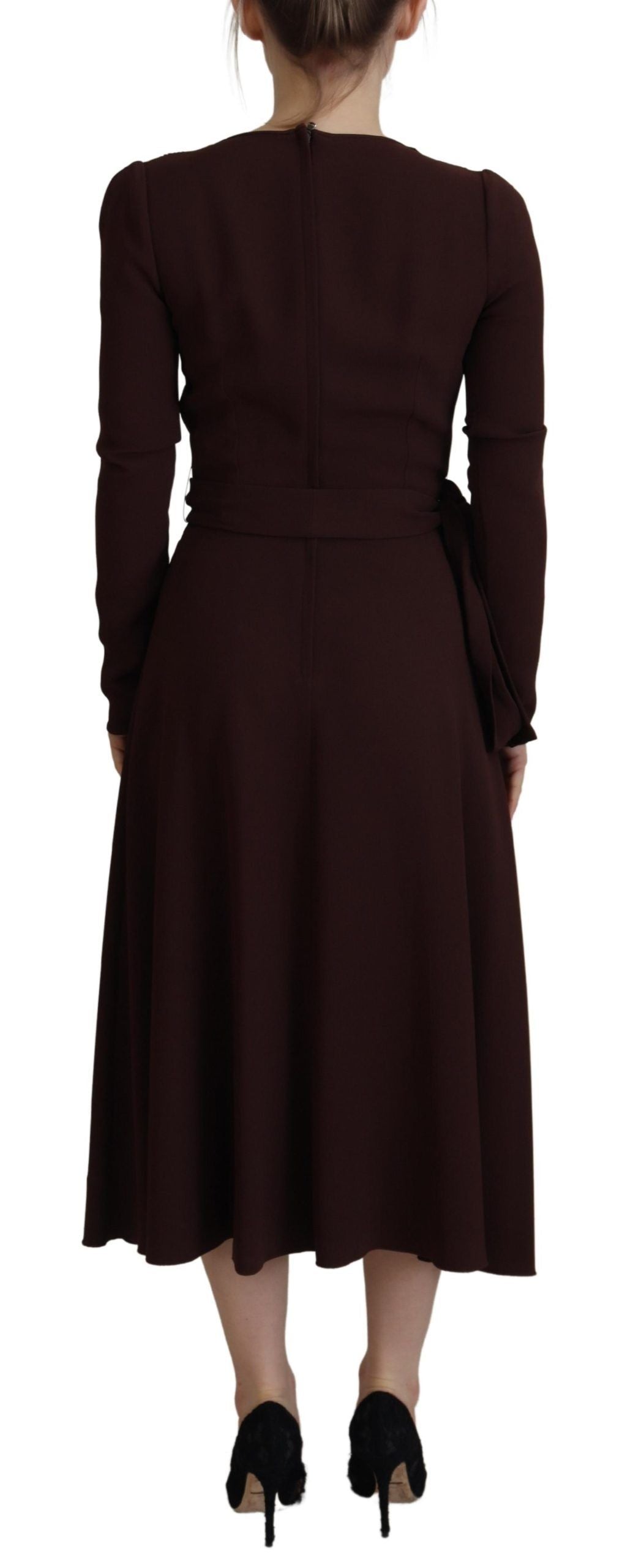 Robe DOLCE & GABBANA Longue manches brune Dolce & Gabbana