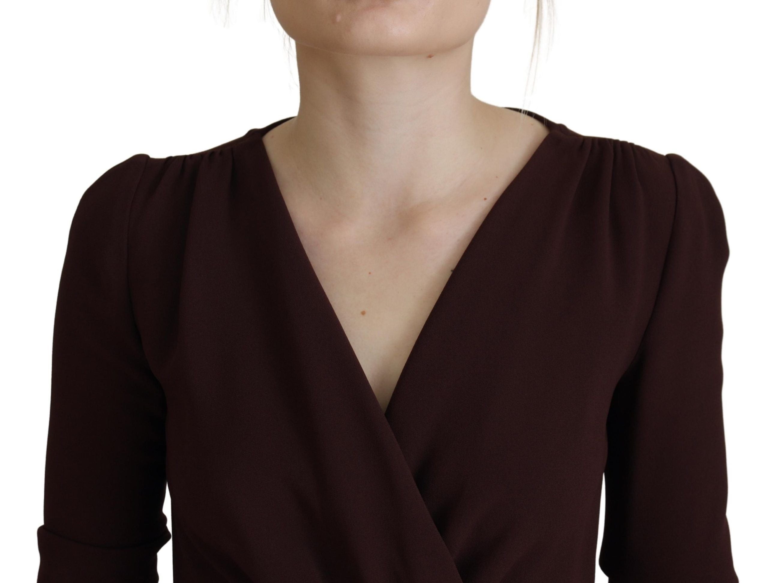 Robe DOLCE & GABBANA Longue manches brune Dolce & Gabbana