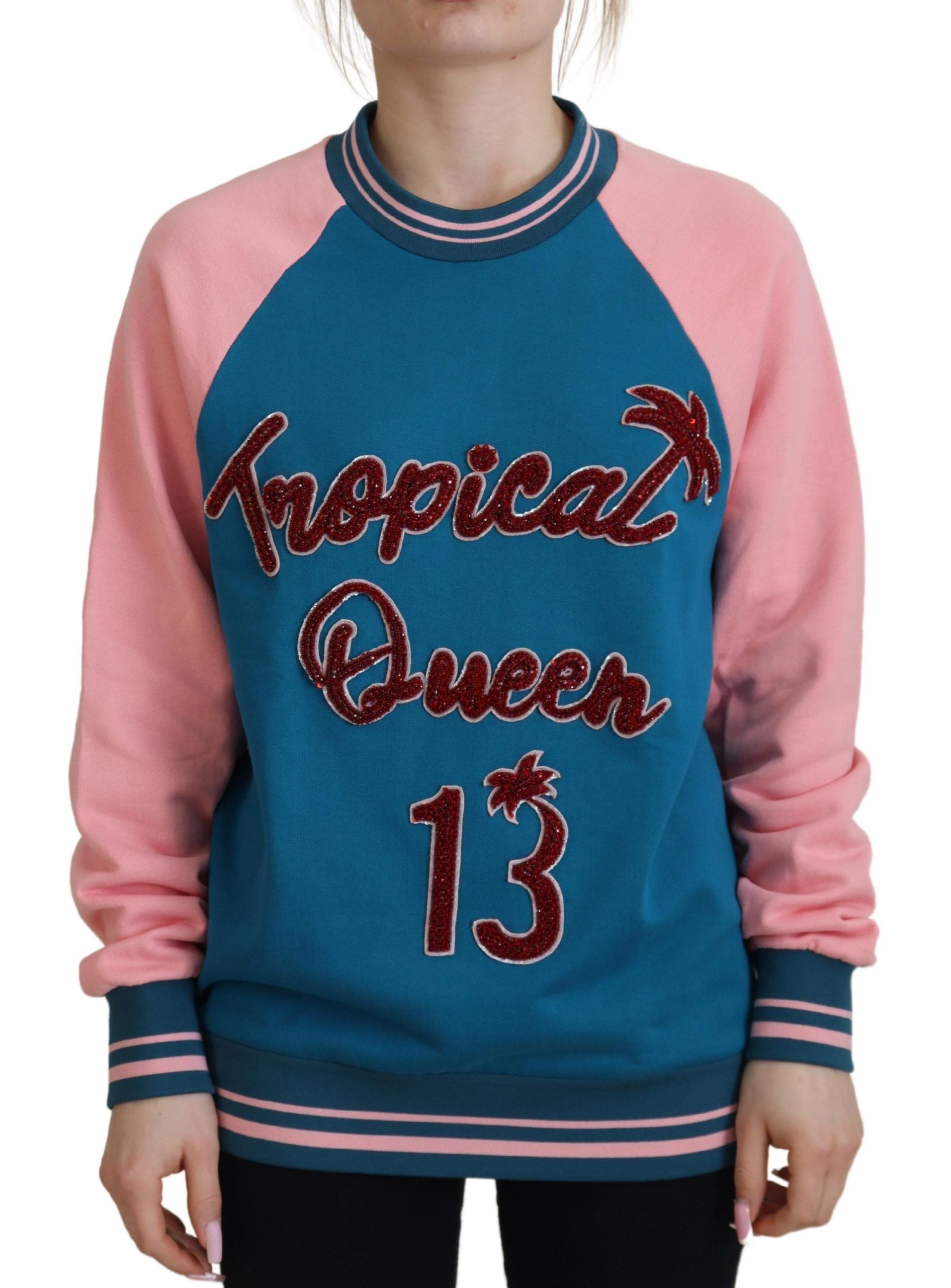 Pull Dolce & Gabbana Tropical Queen rose et bleu