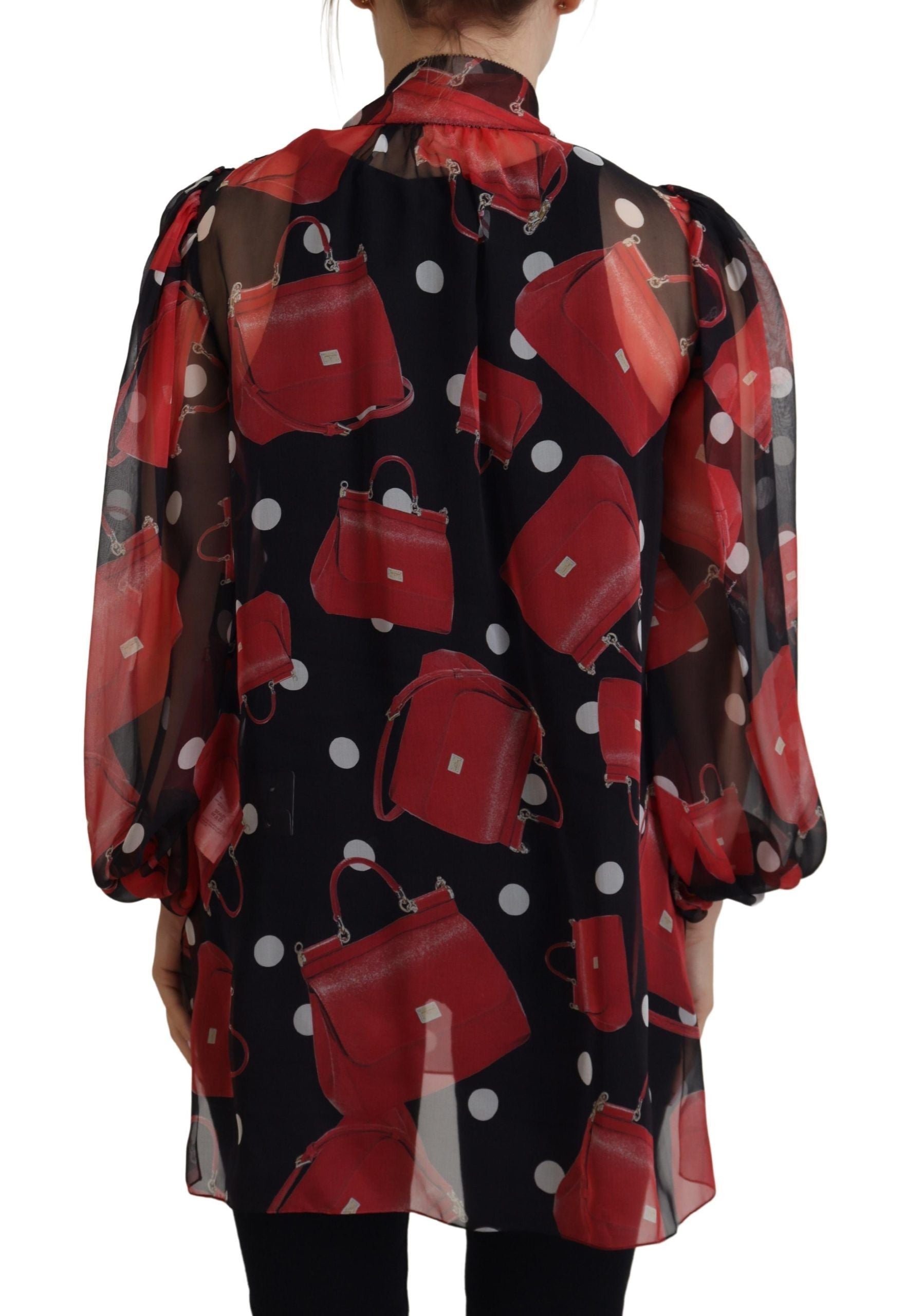 Blouse Dolce & Gabbana imprimé Sicile noir rouge