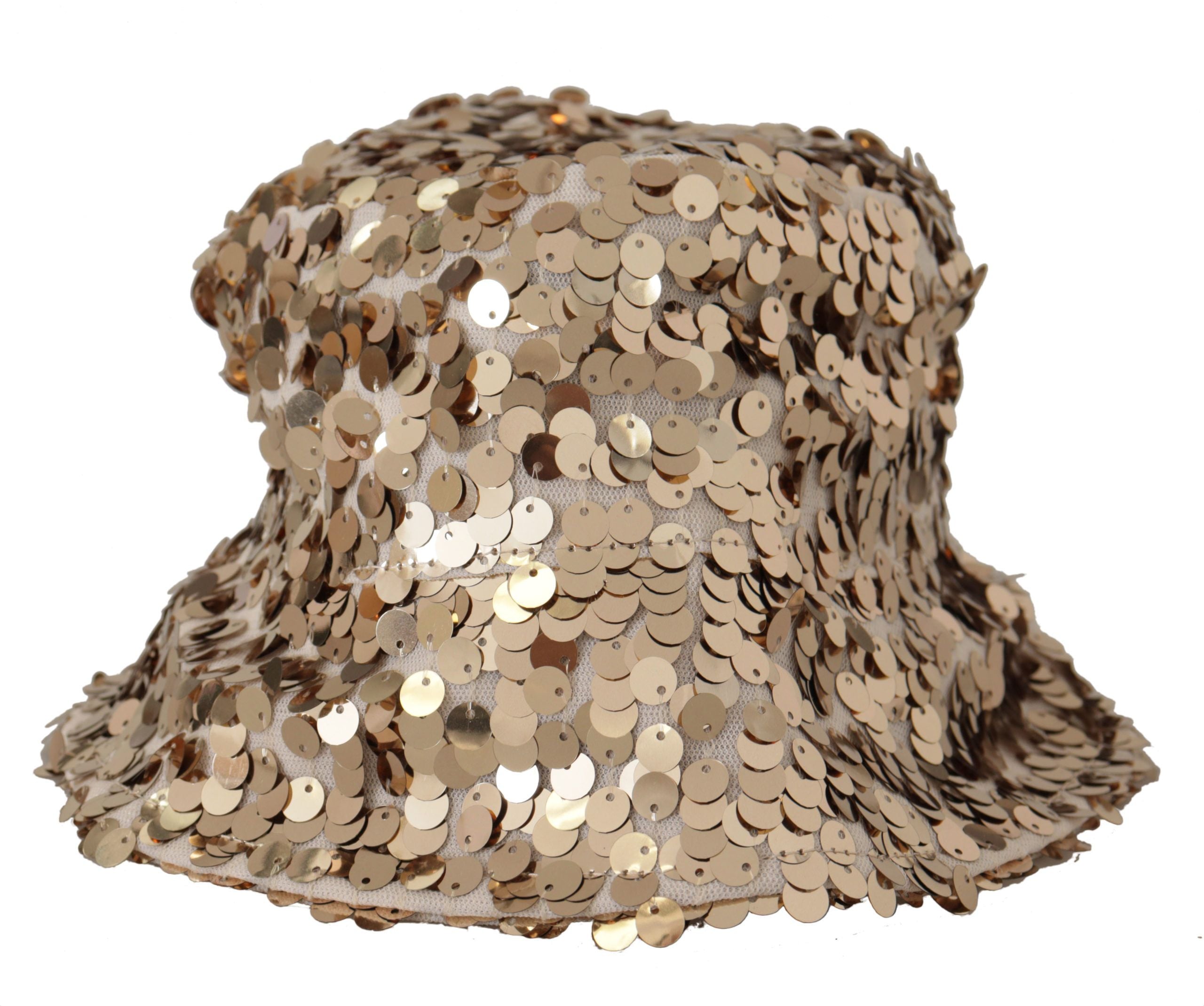 Chapeau DOLCE & GABBANA en soie dorée