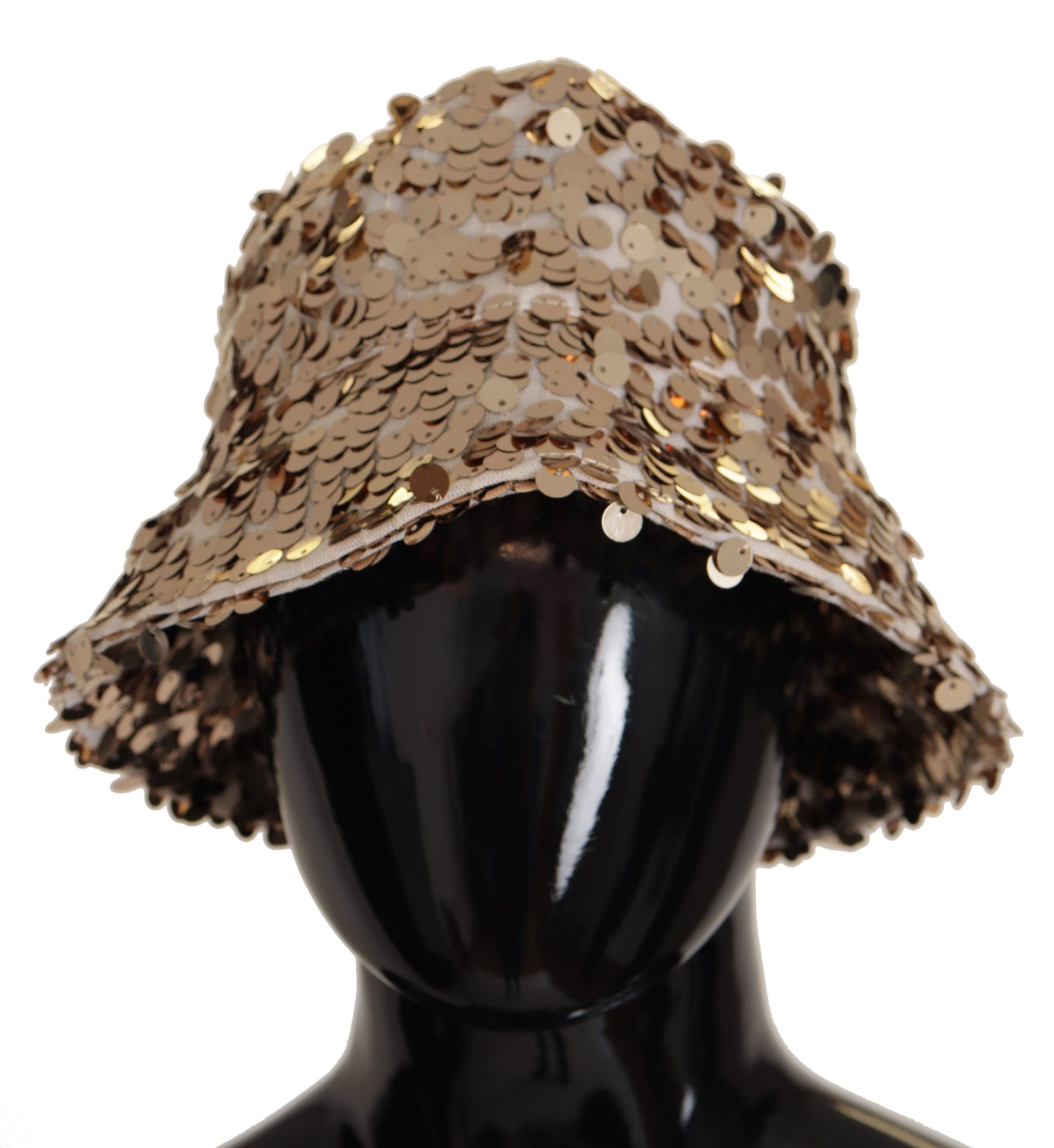 Chapeau DOLCE & GABBANA en soie dorée