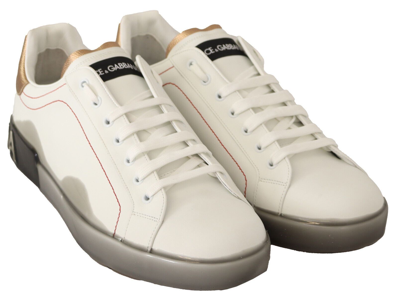 Baskets Dolce & Gabbana blanches et dorées