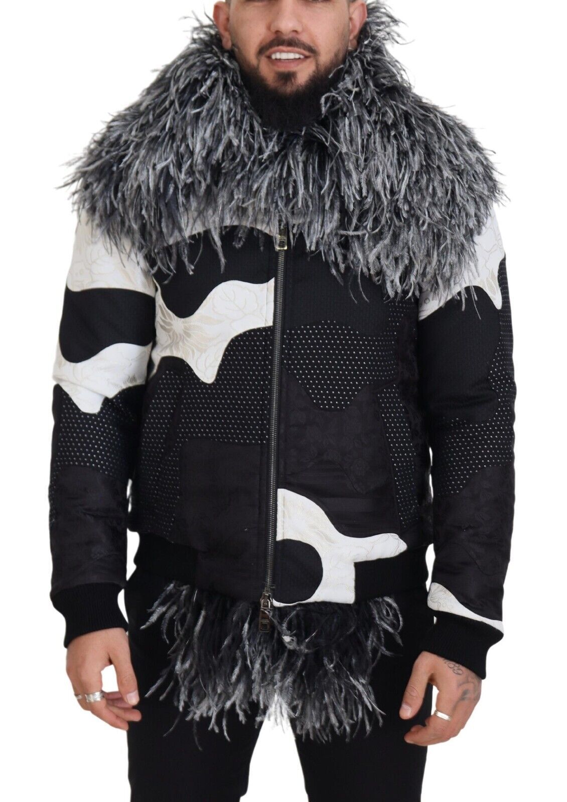 Veste Dolce & Gabbana Full zip noire et blanche