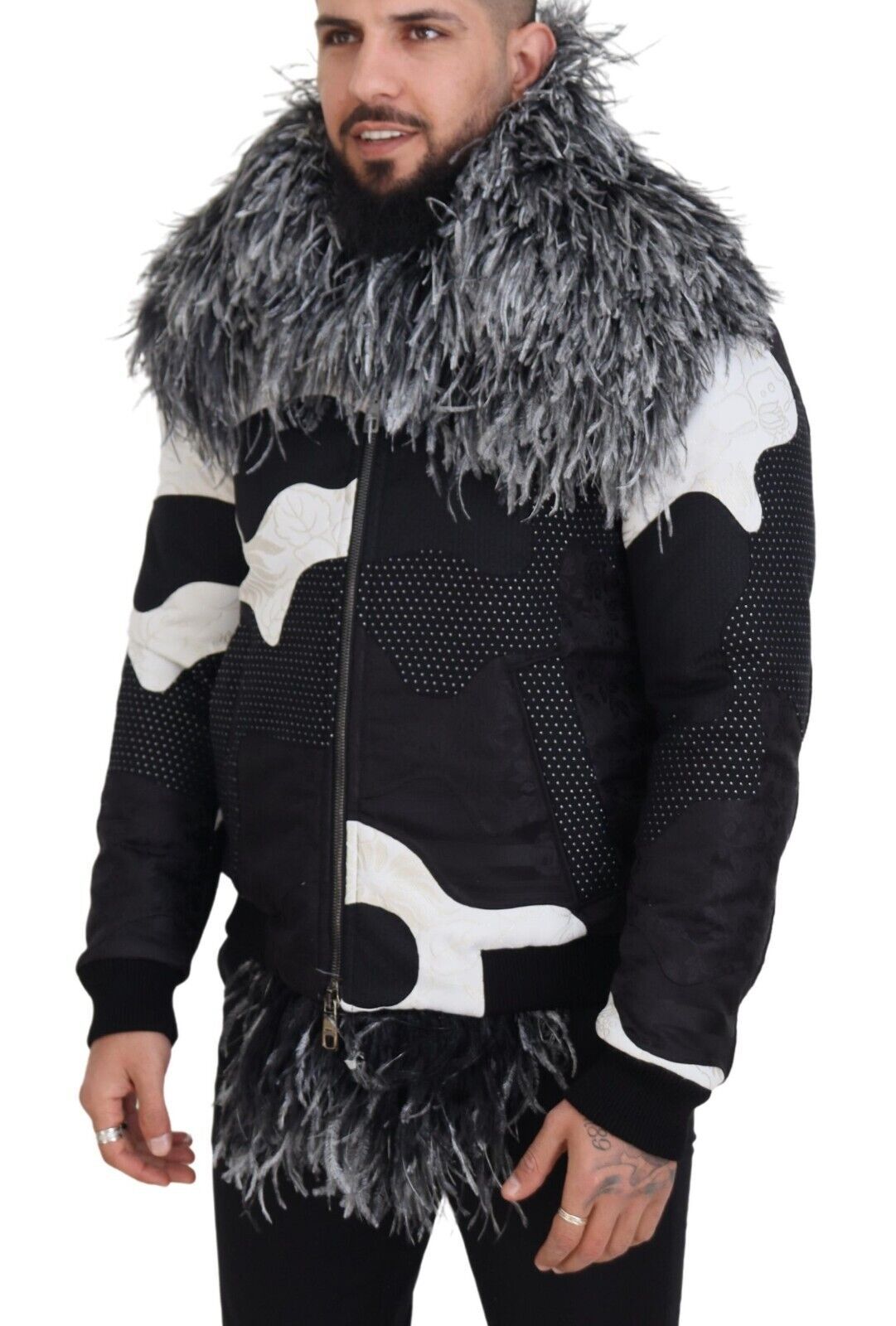 Veste Dolce & Gabbana Full zip noire et blanche