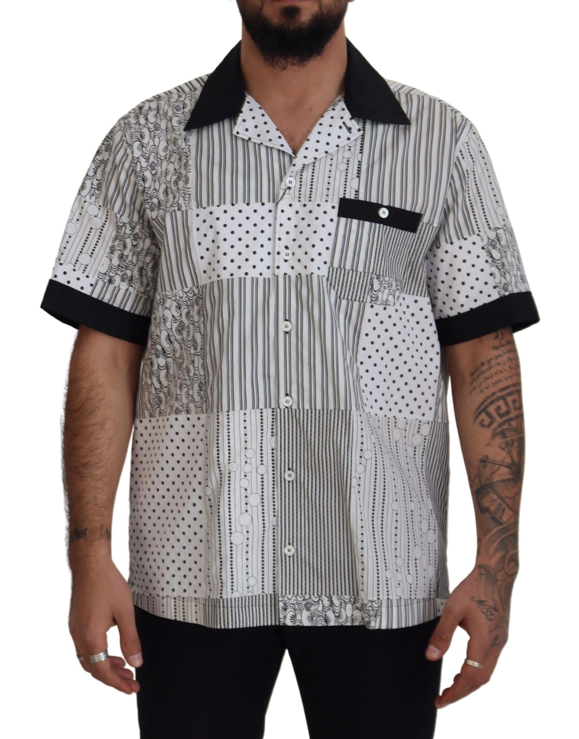 Chemise Dolce & Gabbana à motifs blanche et noire