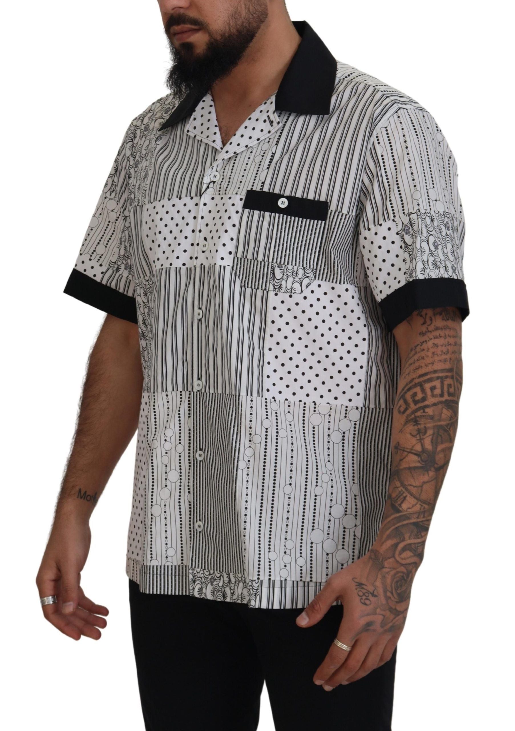 Chemise Dolce & Gabbana à motifs blanche et noire