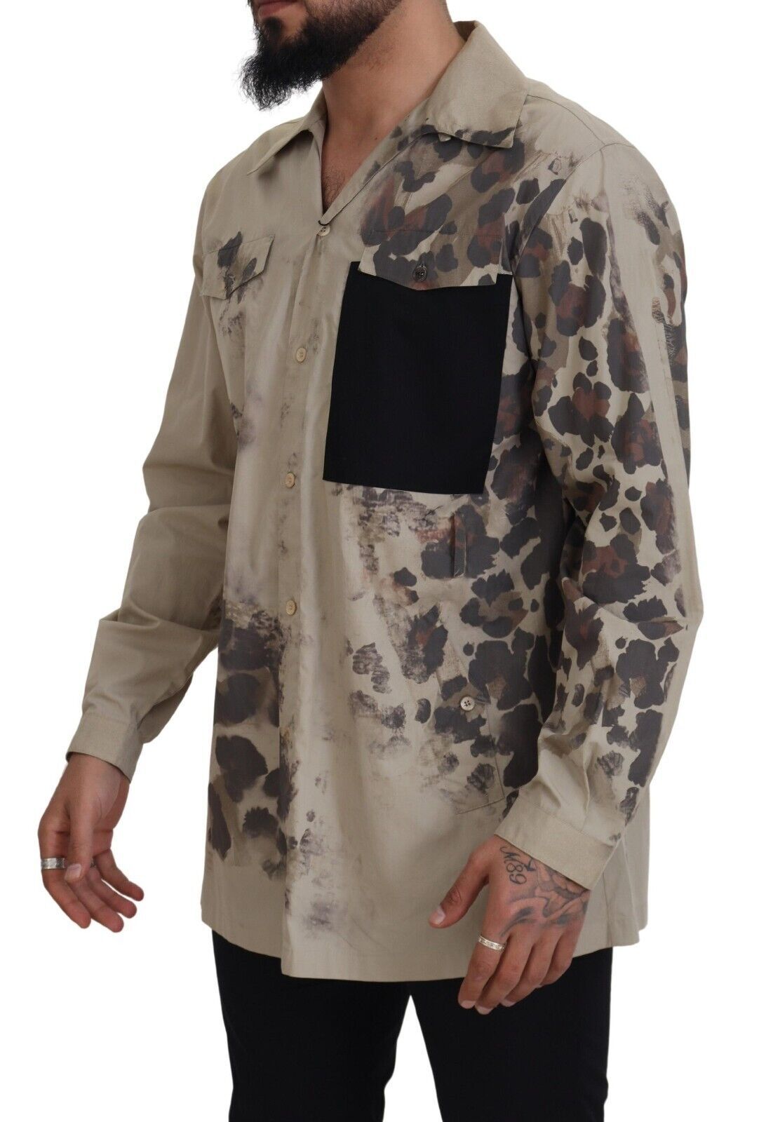 Chemise Dolce & Gabbana camouflage beige