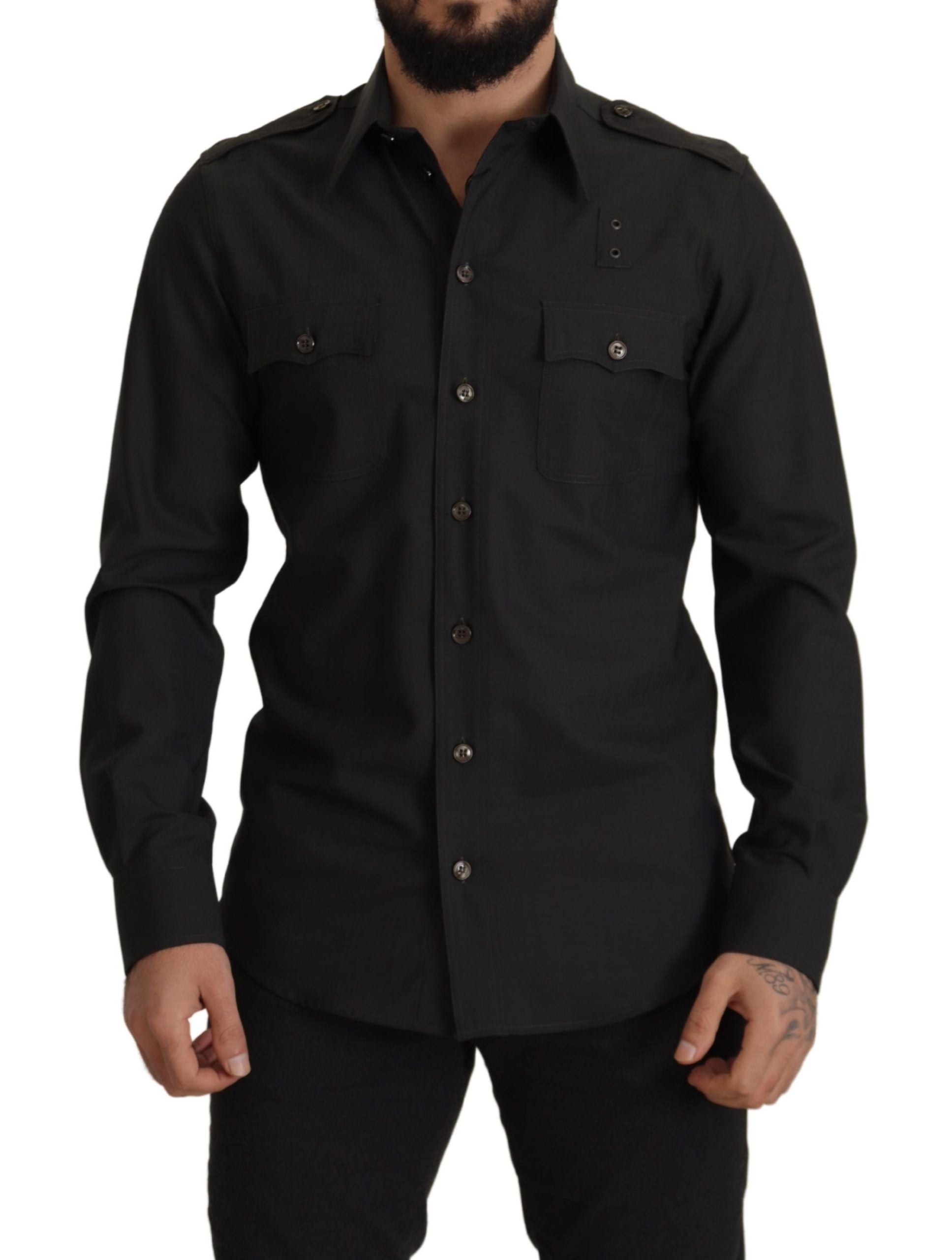 Chemise Dolce & Gabbana verte foncée