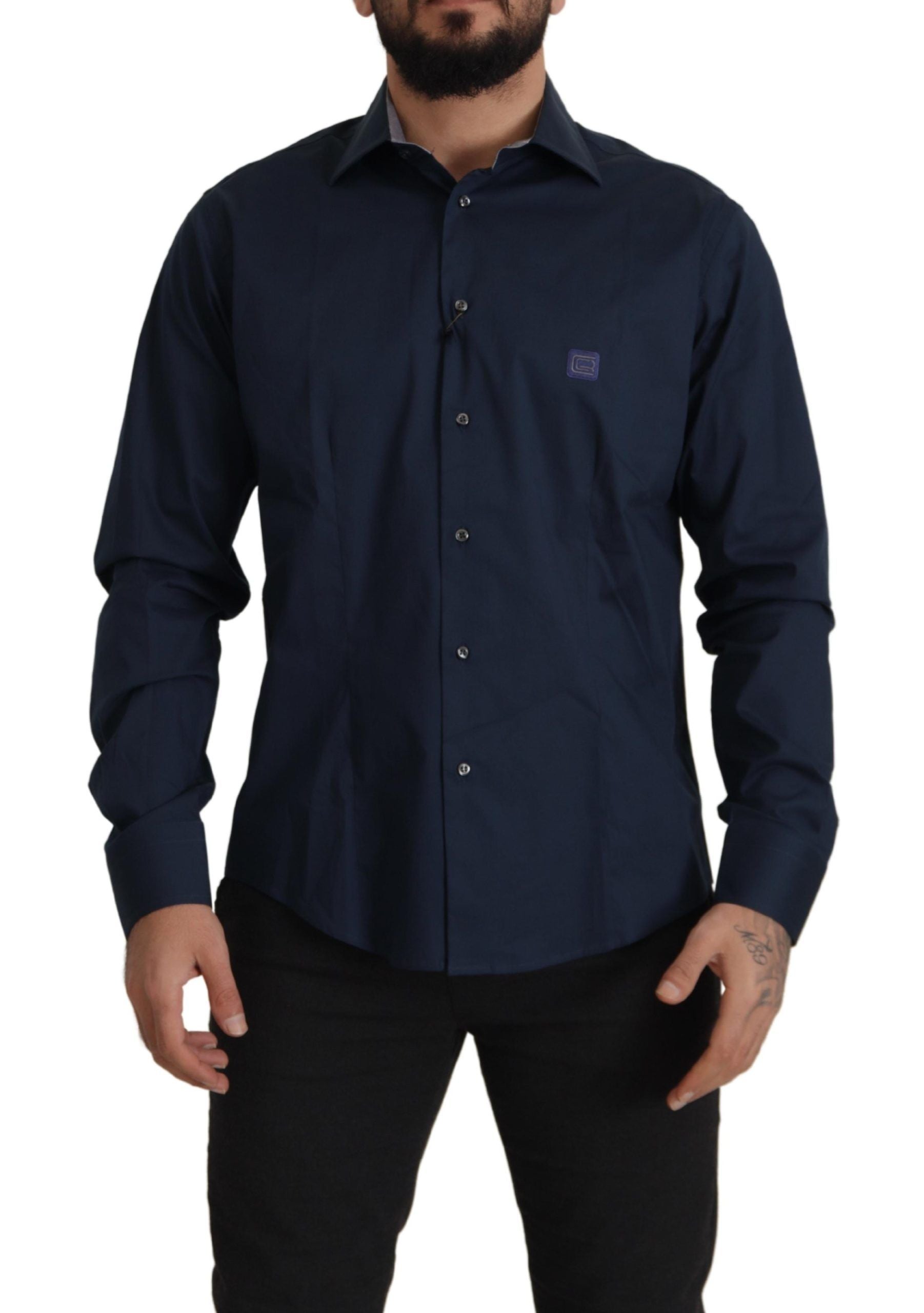 Chemise Class Roberto Cavalli bleue marine