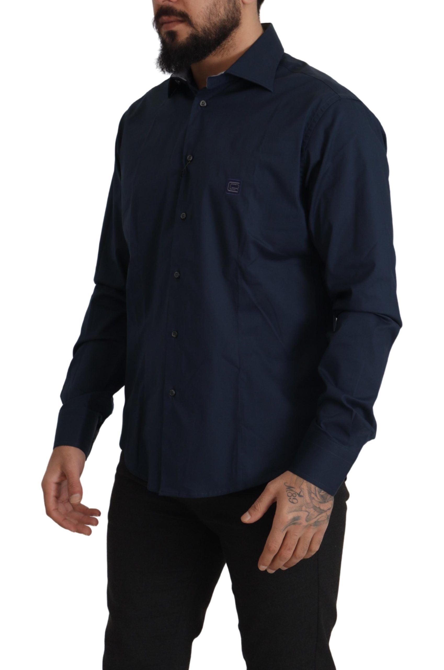 Chemise Class Roberto Cavalli bleue marine