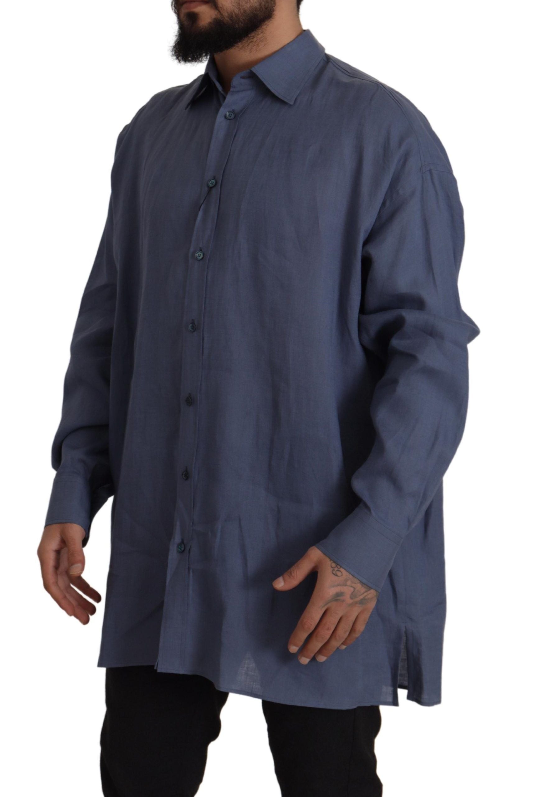 Chemise Dolce & Gabbana sombre bleue