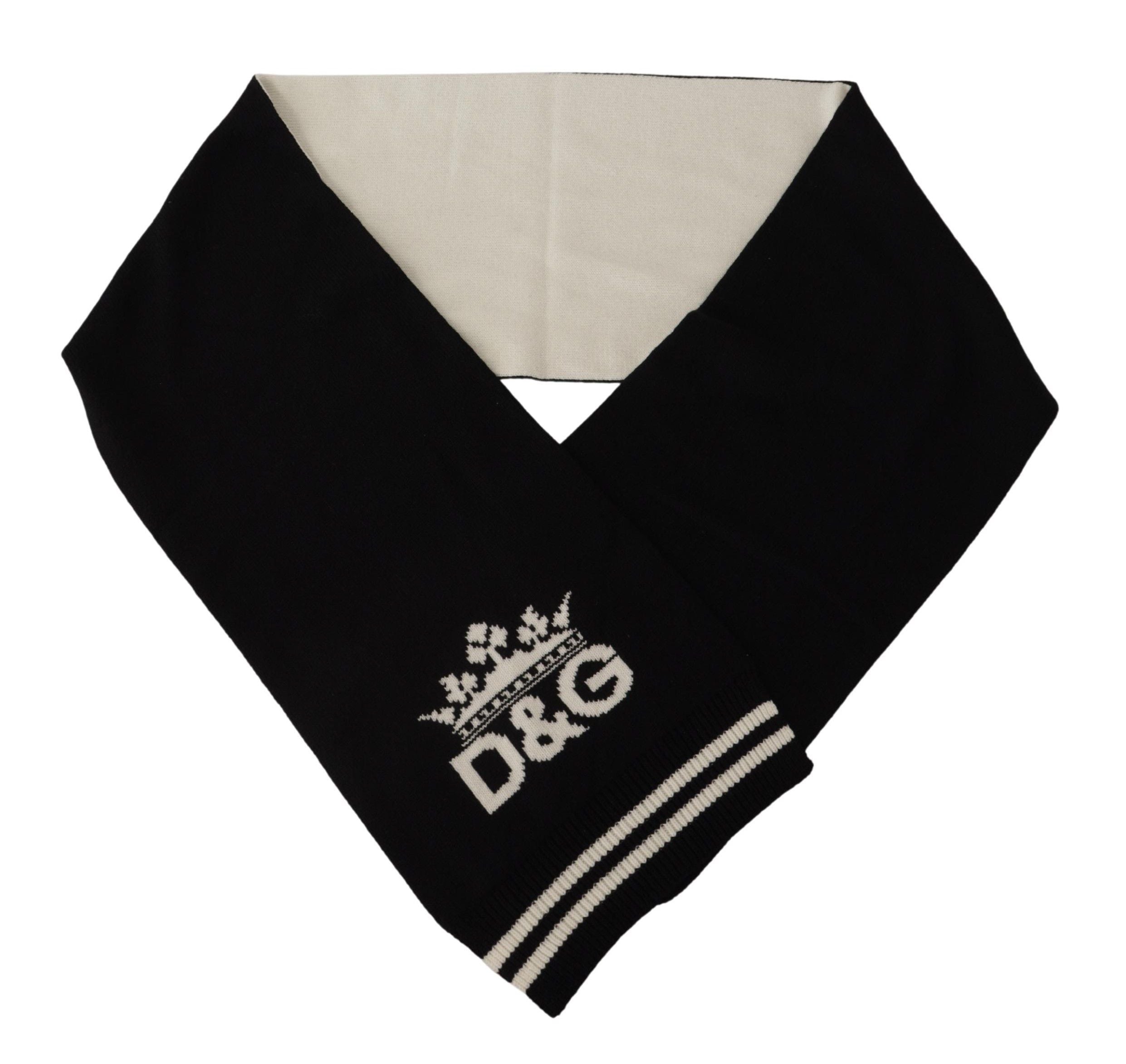 Écharpe Dolce & Gabbana DG noire et blanche
