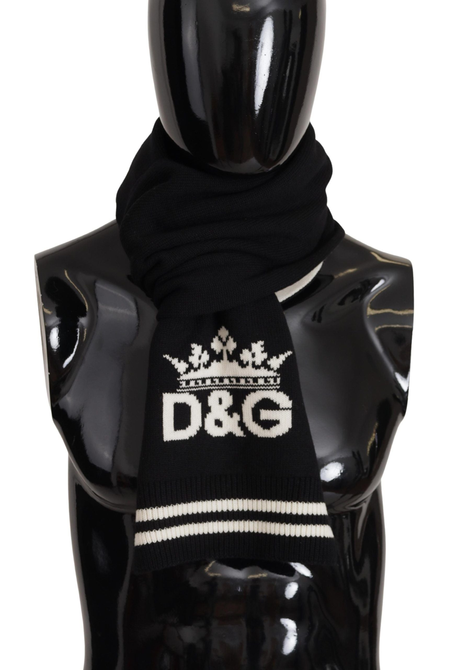 Écharpe Dolce & Gabbana DG noire et blanche