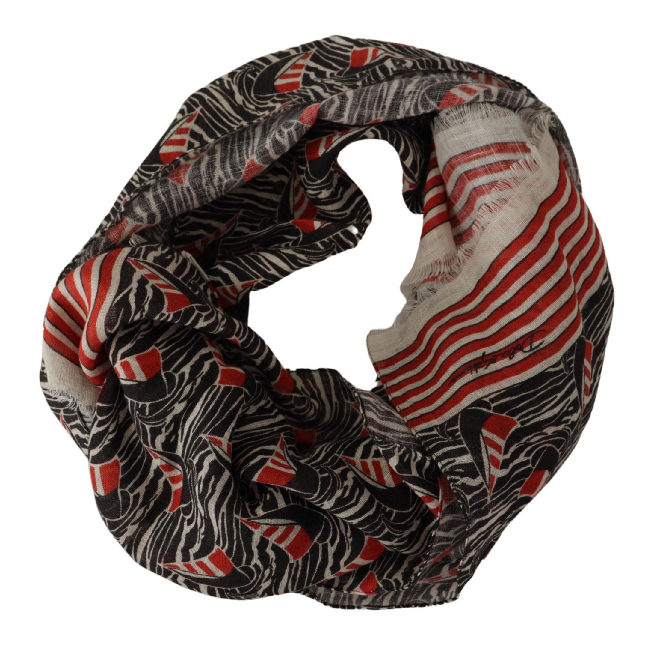 Écharpe Dolce & Gabbana à rayures noir-rouge
