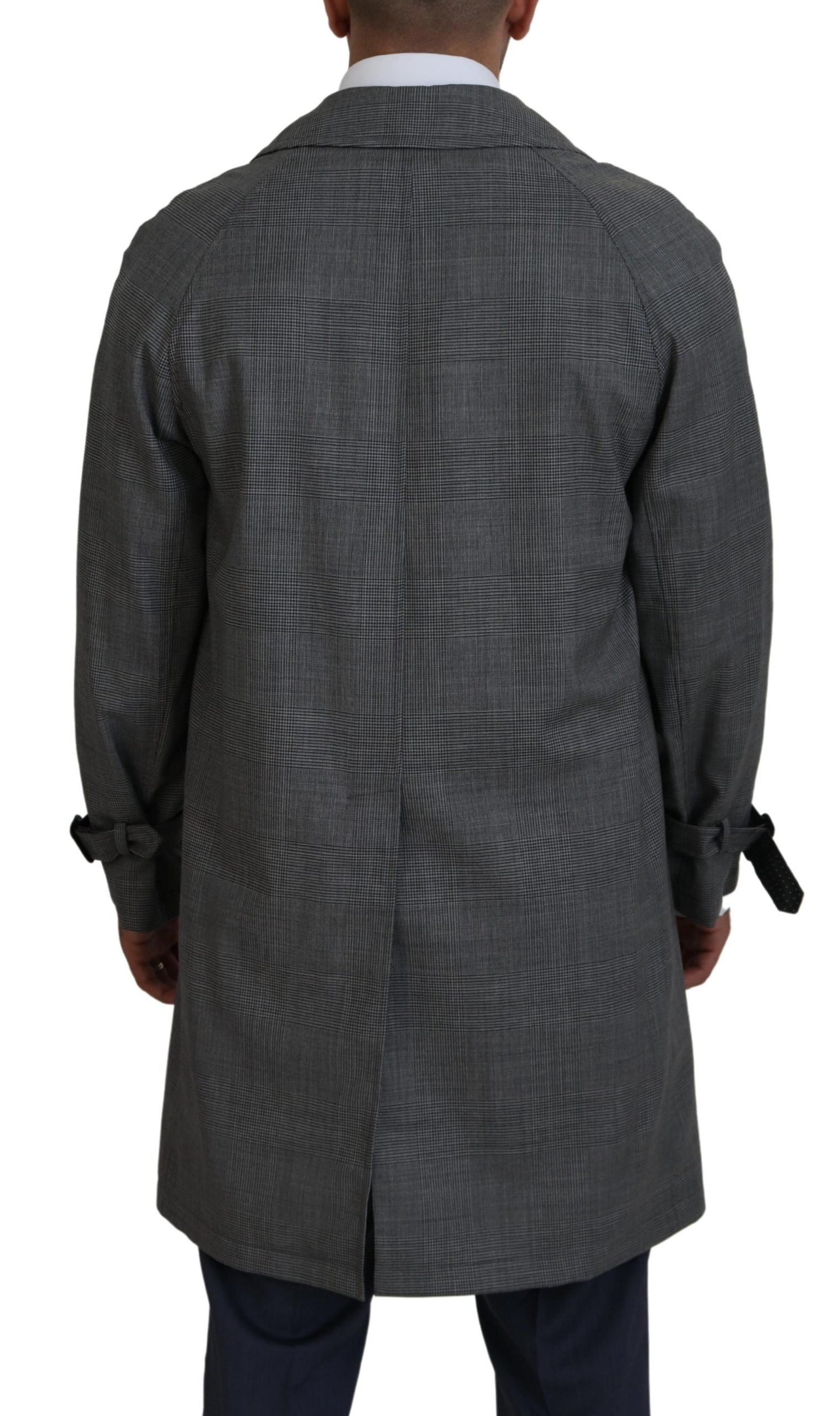 Manteau Trench Dolce & Gabbana gris plaid
