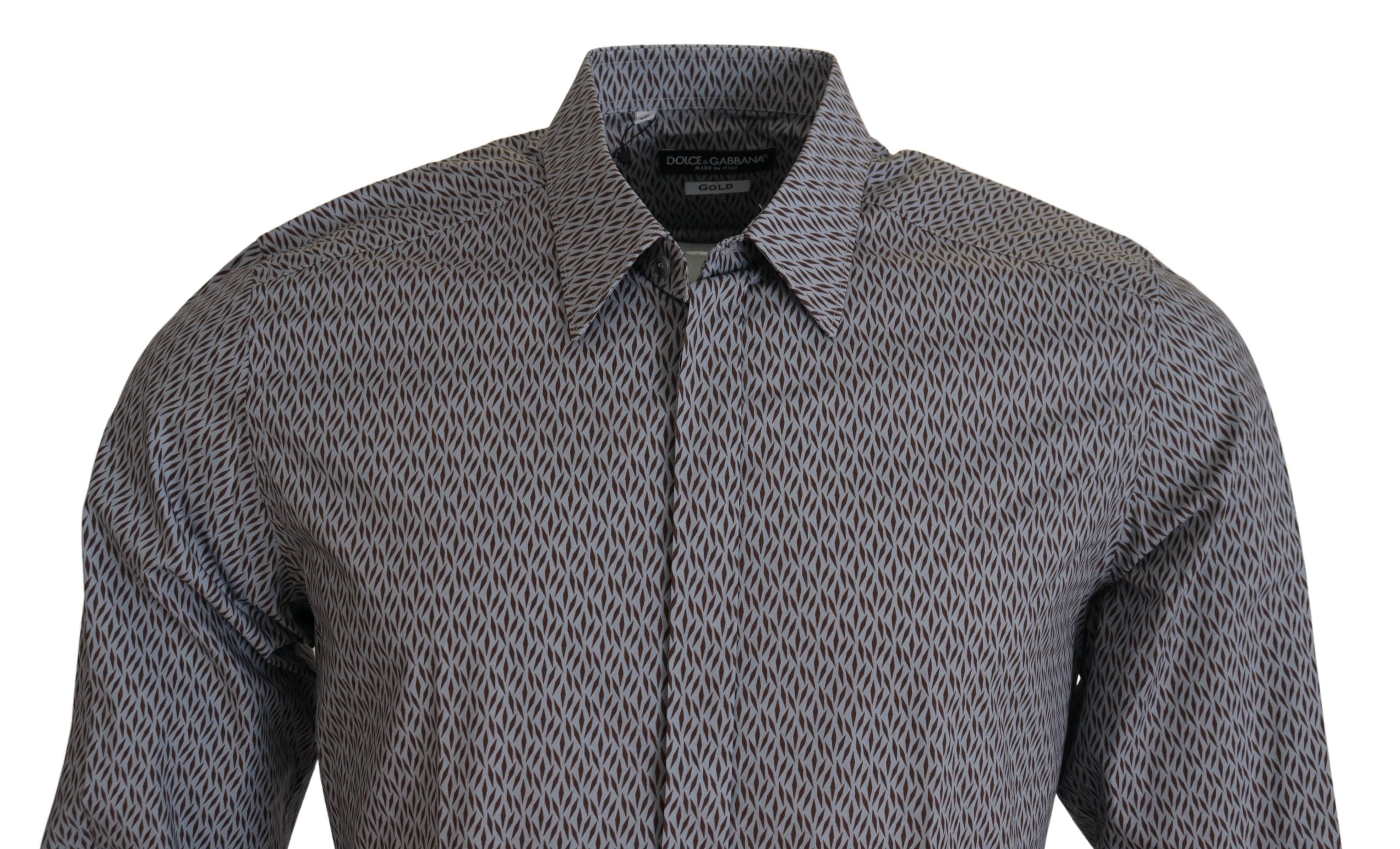 Chemise Dolce & Gabbana GOLD gris et marron