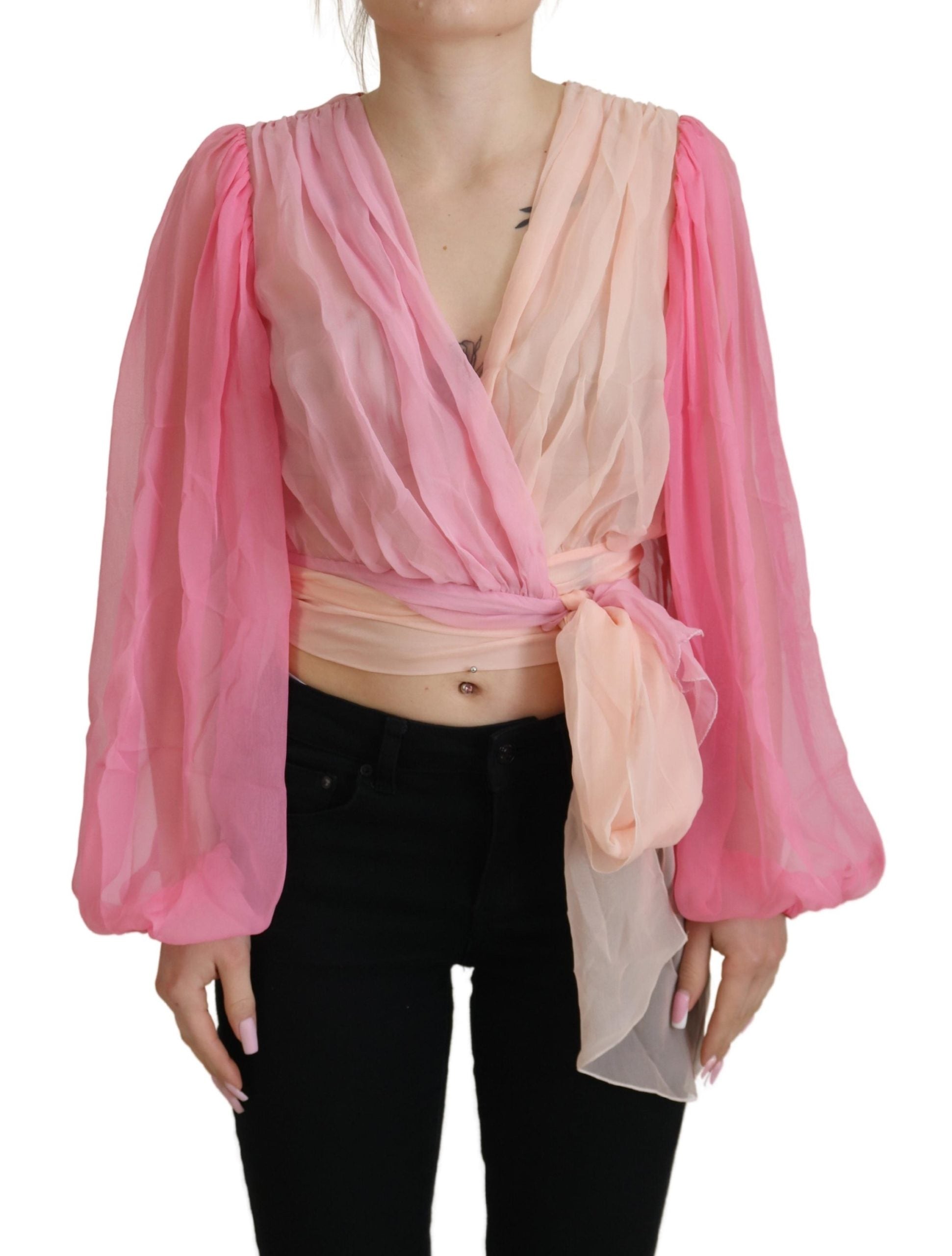 Blouse Dolce & Gabbana Wrap rose
