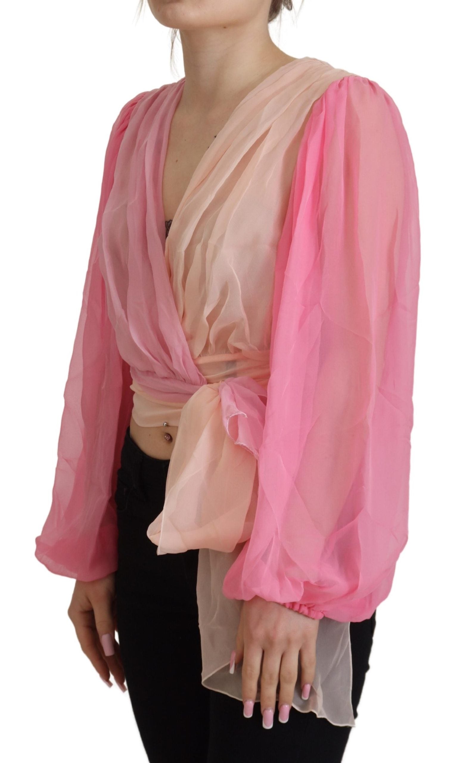 Blouse Dolce & Gabbana Wrap rose
