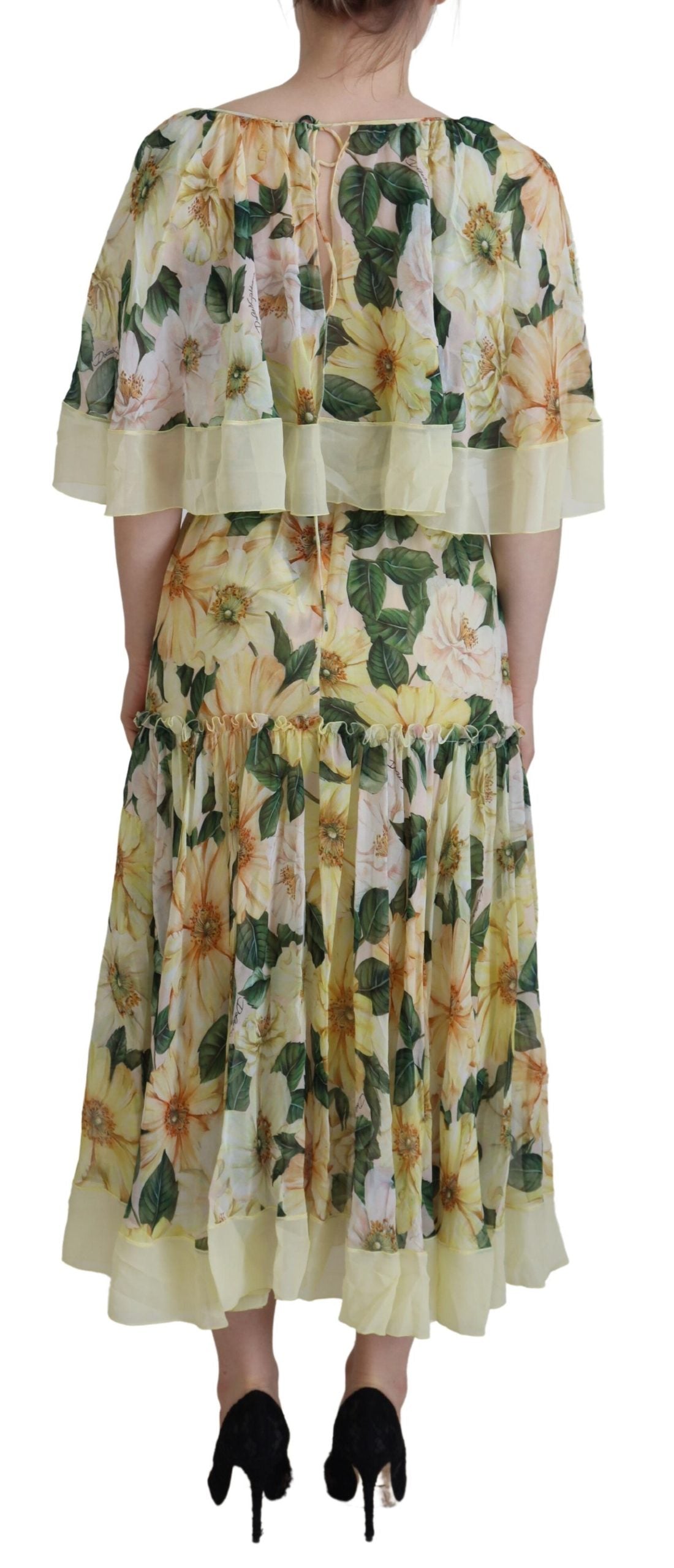 Robe Dolce & Gabbana Maxi jaune floral Dolce & Gabbana