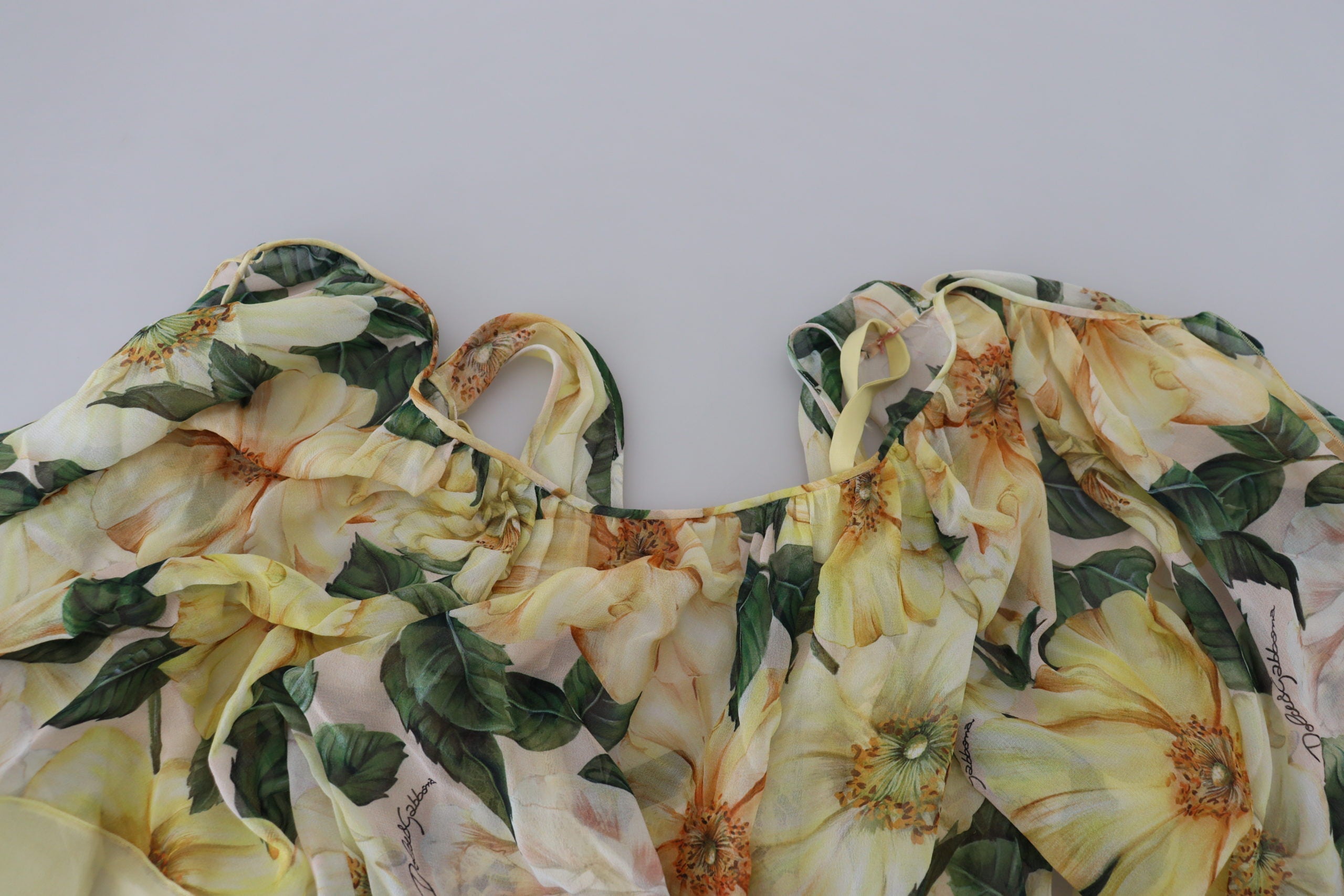 Robe Dolce & Gabbana Maxi jaune floral Dolce & Gabbana