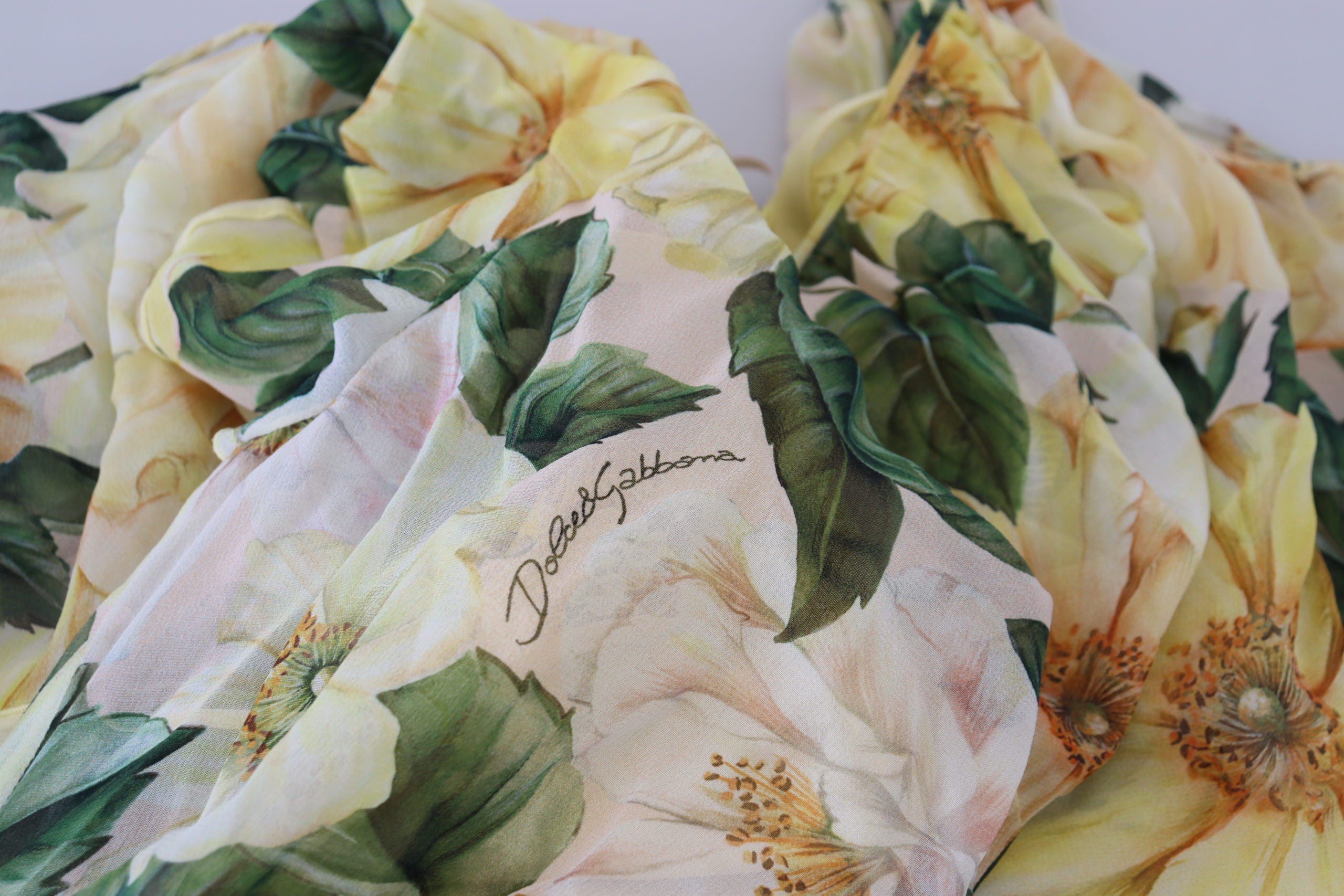 Robe Dolce & Gabbana Maxi jaune floral Dolce & Gabbana
