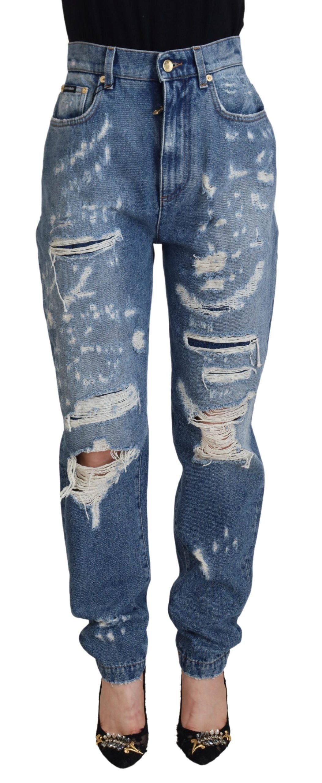 Pantalon Dolce & Gabbana tattered bleus