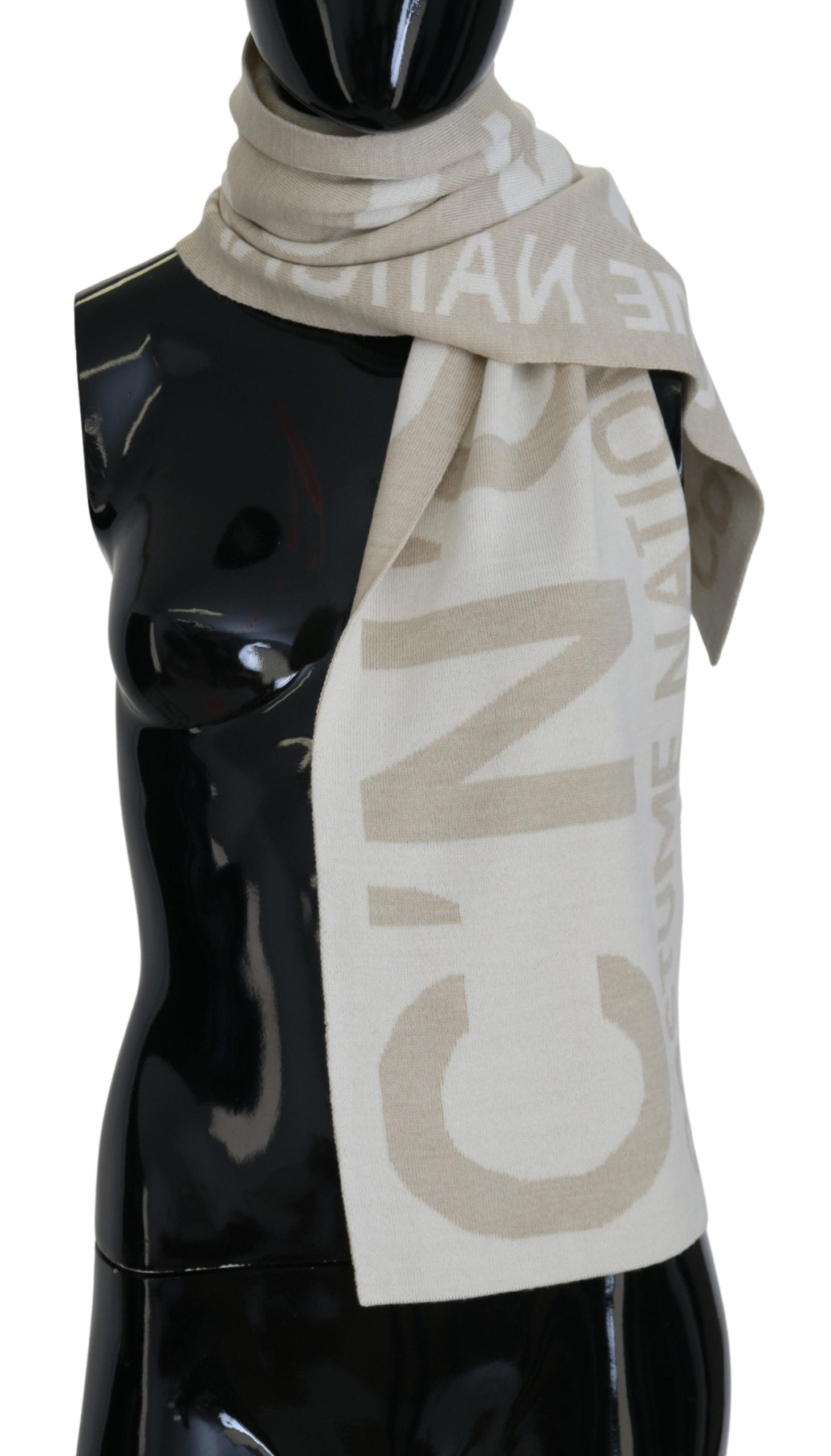 Châle C’n’c Costume National beige blanc